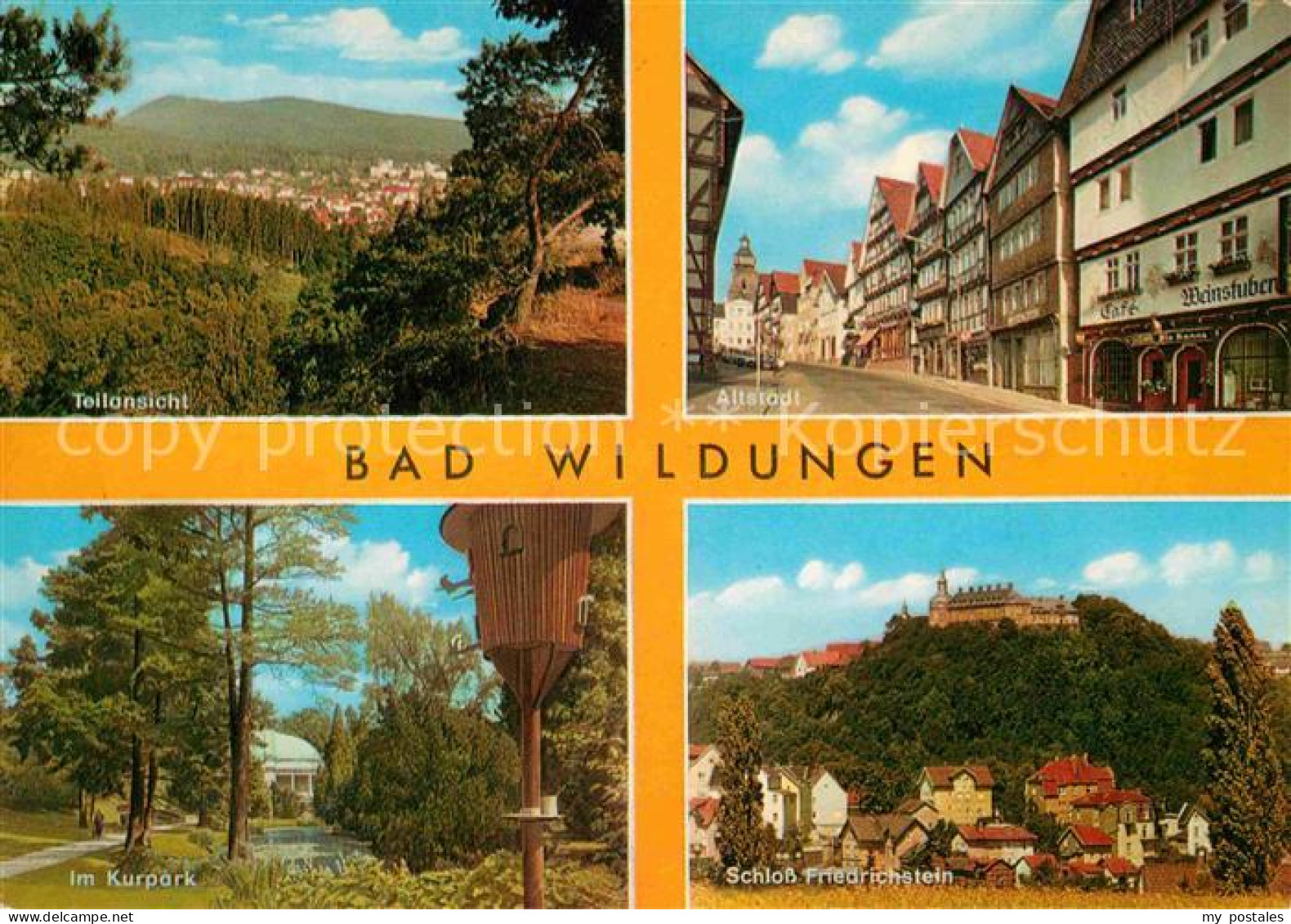 72616372 Bad Wildungen Teilansicht Altstadt Schloss Friedrichstein Kurpark Alber - Bad Wildungen