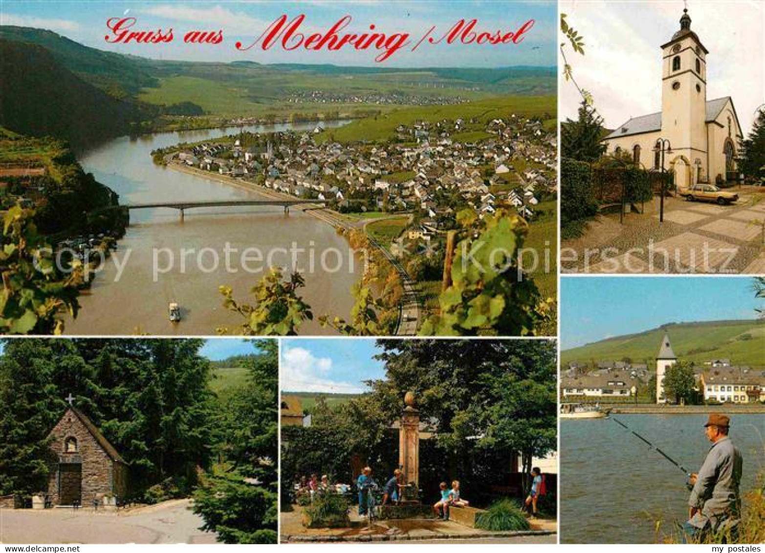 72616052 Mehring Mosel Fliegeraufnahme Kapelle Brunnen Kirche Angler Mehring - Other & Unclassified