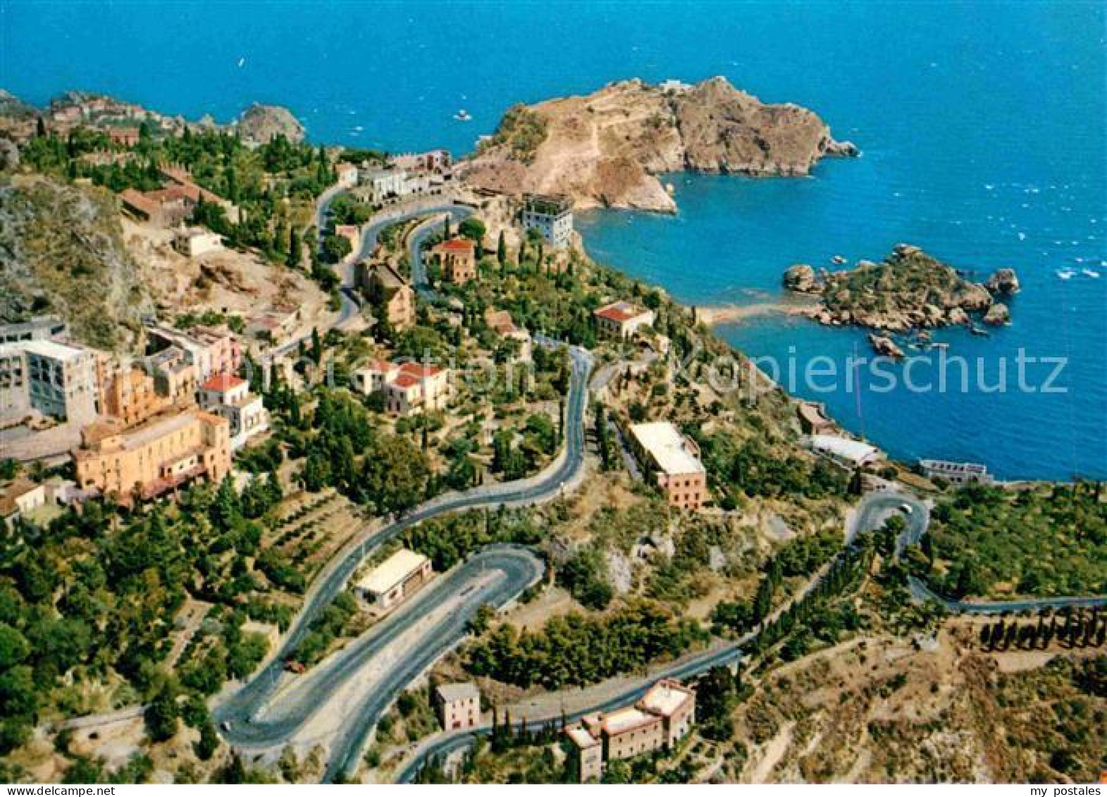 72615427 Taormina Sizilien Isola Bella Fliegeraufnahme Taormina - Autres & Non Classés
