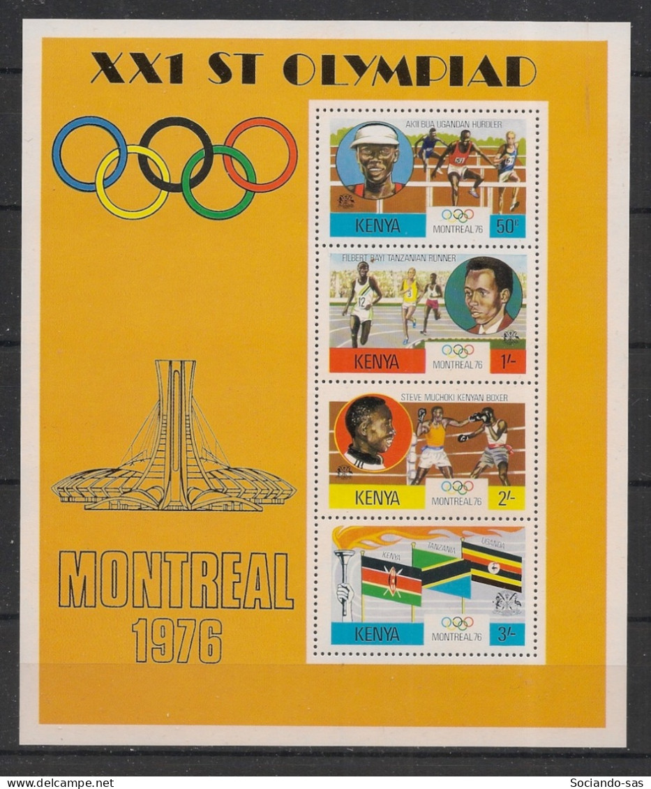 KENYA - 1976 - Bloc-feuillet BF N°YT. 2A - Olympics - Neuf Luxe ** / MNH / Postfrisch - Kenia (1963-...)