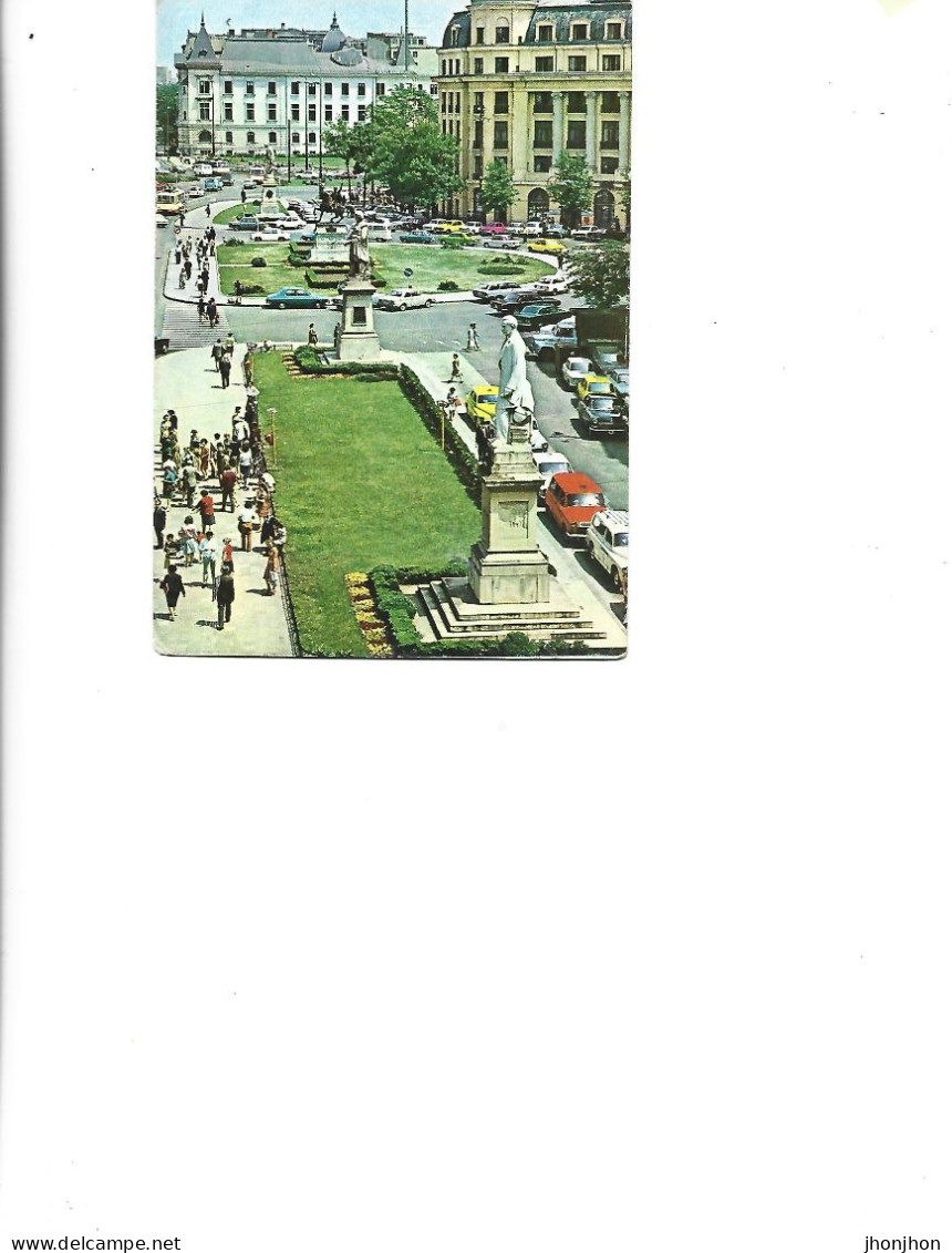 Romania - Postal Stationery Postcard Used 1976(1002) -  Bucuresti -  University Square  - 2/scans - Enteros Postales