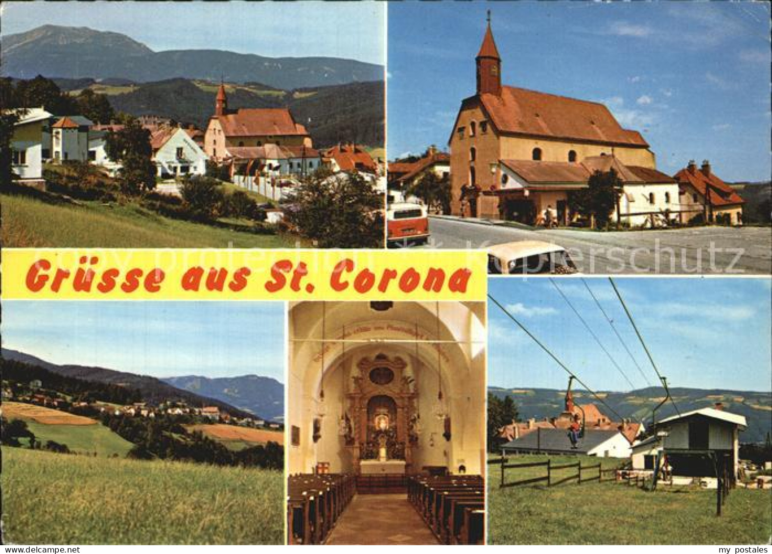 72614597 St Corona Wechsel Panorama Wallfahrtskirche Inneres Sessellift St Coron - Otros & Sin Clasificación