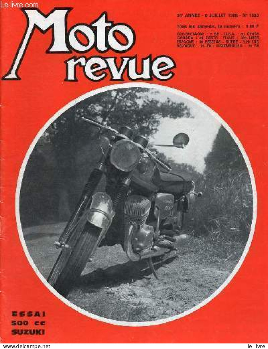 Moto Revue N°1890 6 Juillet 1968 - Un Français Au Tourist Trophy (en Spectateur) - Le Point Du Championnat Du Monde De M - Other Magazines