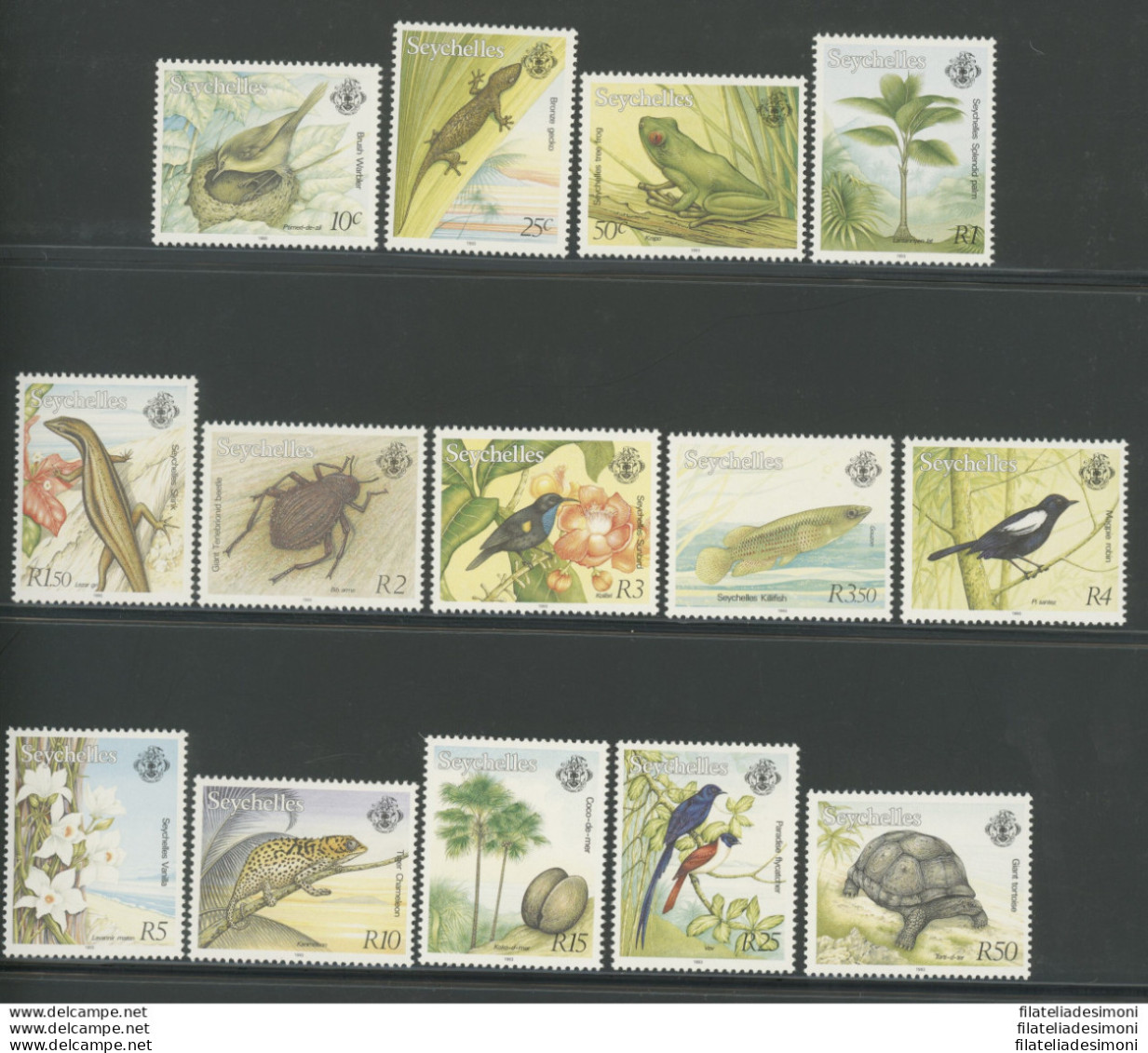 1993 Seychelles - Yvert N. 756-69 - Serie Ordinaria Flora E Fauna - 14 Valori - Serie Completa - MNH** - Sonstige & Ohne Zuordnung