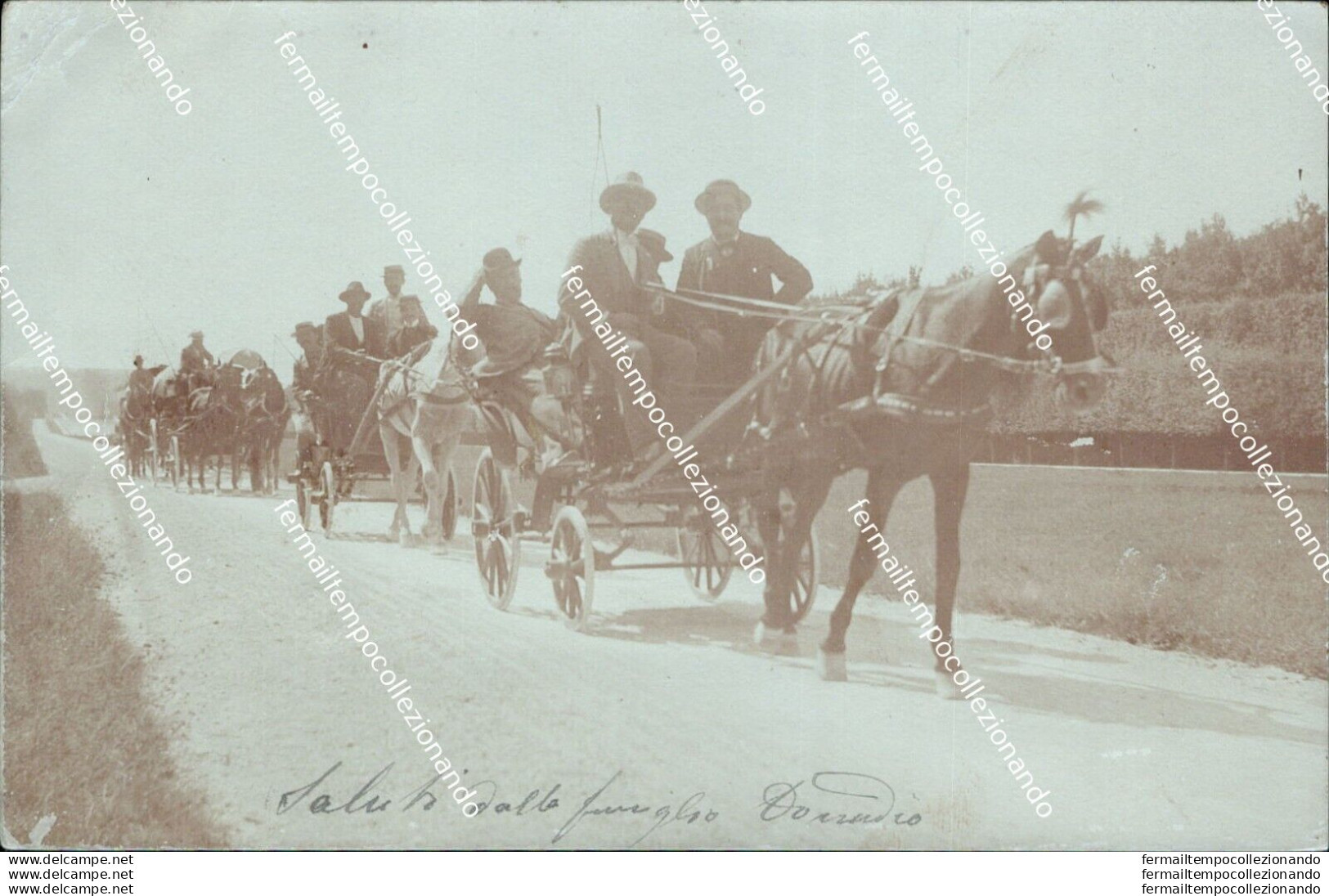 Bf364 Cartolina Fotografica Annullo Tondo Riquadrato Avellino 1903 - Avellino