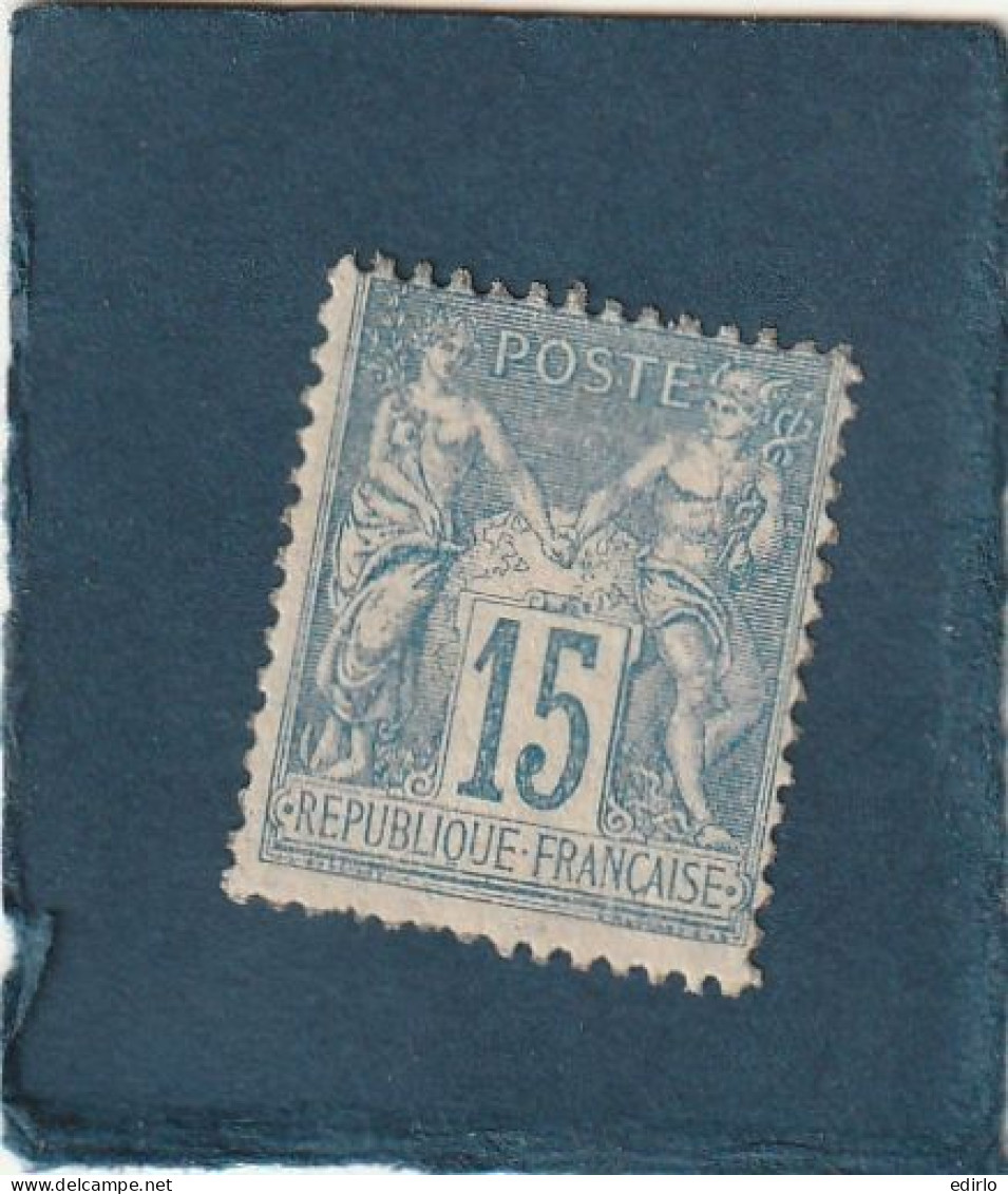 ///   FRANCE ///   TYPE SAGE  N° 90  --- 15 Cts Bleu ** (côte En * 60€) - 1876-1898 Sage (Type II)