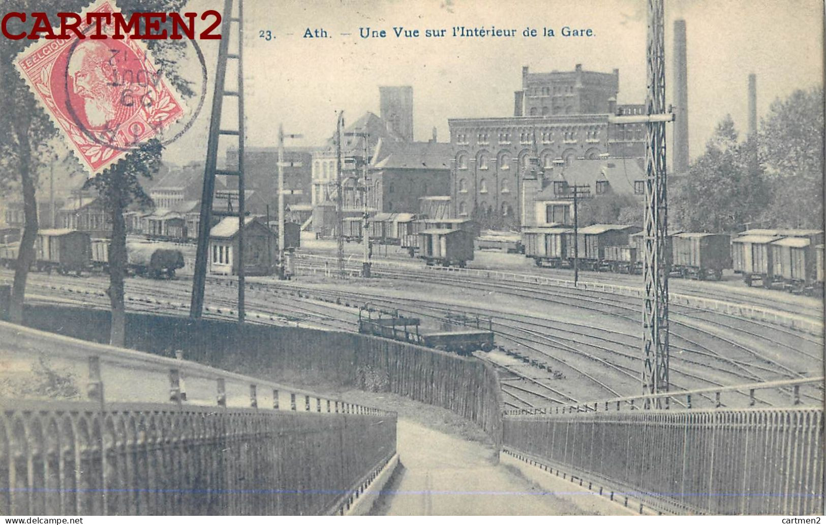 ATH UNE VUE SUR L'INTERIEUR DE LA GARE STATION BAHNHOF TRAIN - Ath