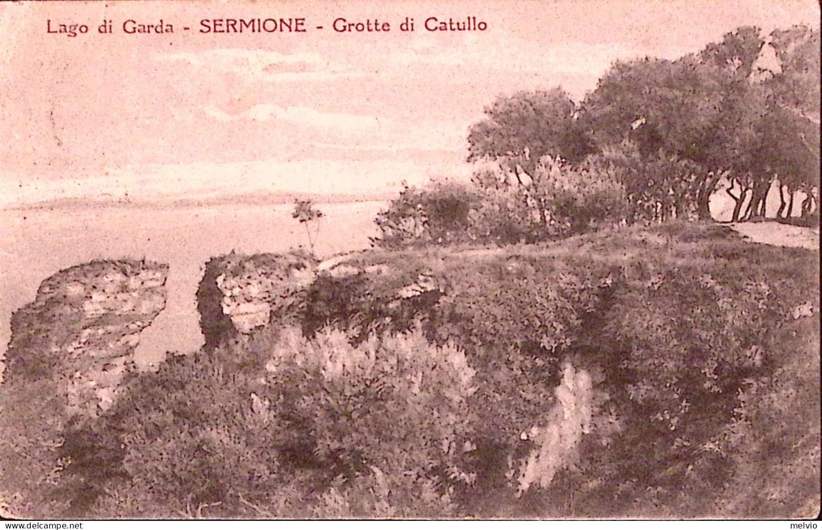 1932-Lago Di Garda Sirmione Le Grotte Di Catullo Viaggiata - Brescia