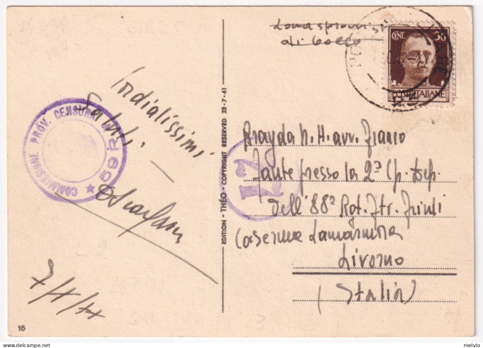 1942-Posta Militare/n. 23 C.2 (7.10) Su Cartolina (Atene Mausoleo Milite Ignoto) - Marcophilia