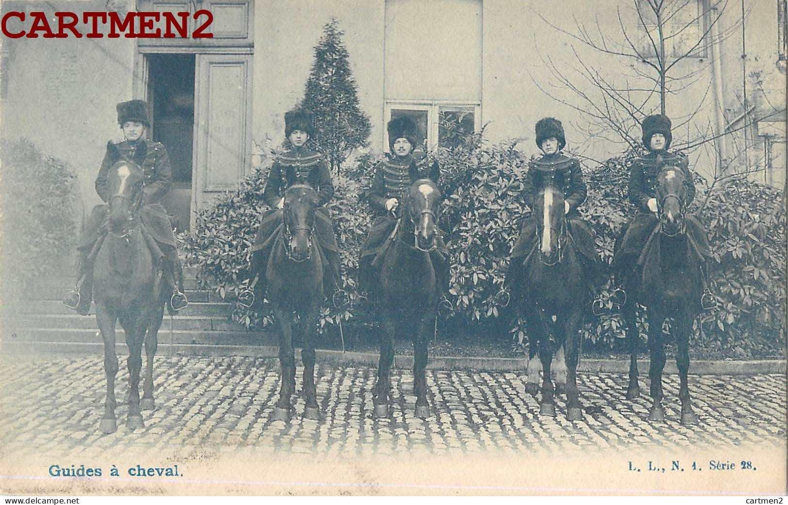 ARMEE BELGE GUIDES A CHEVAL BELGIQUE CAVALIER CAVALERIE MILITAIRE MILITARIA 1900 GUIDE HUSSARD ? HUSSARDS - Regimente