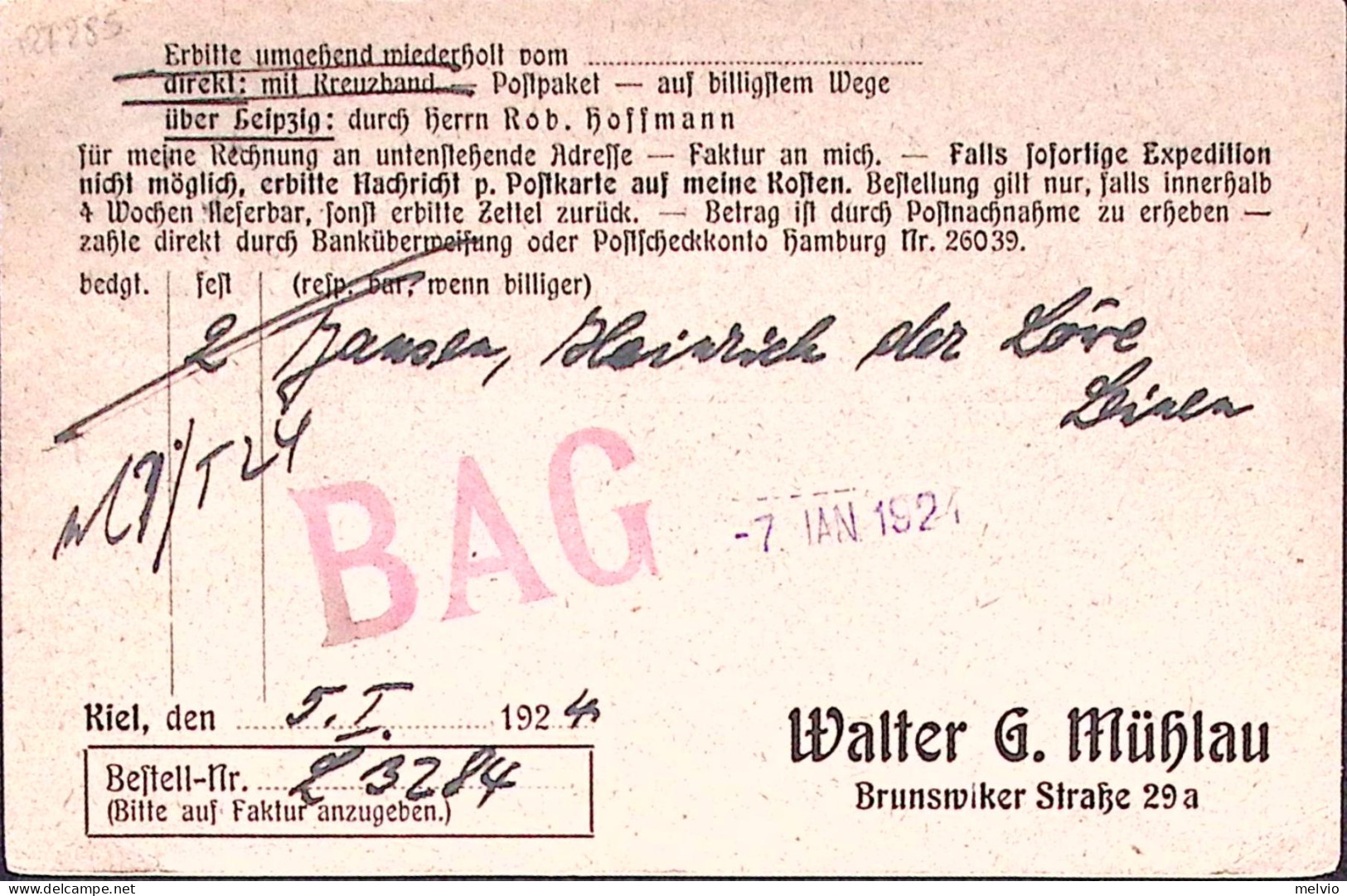 1924-GERMANIA REICH Nordische Messe Annullo A Targhetta (25.5) Su Stampe - Briefe U. Dokumente