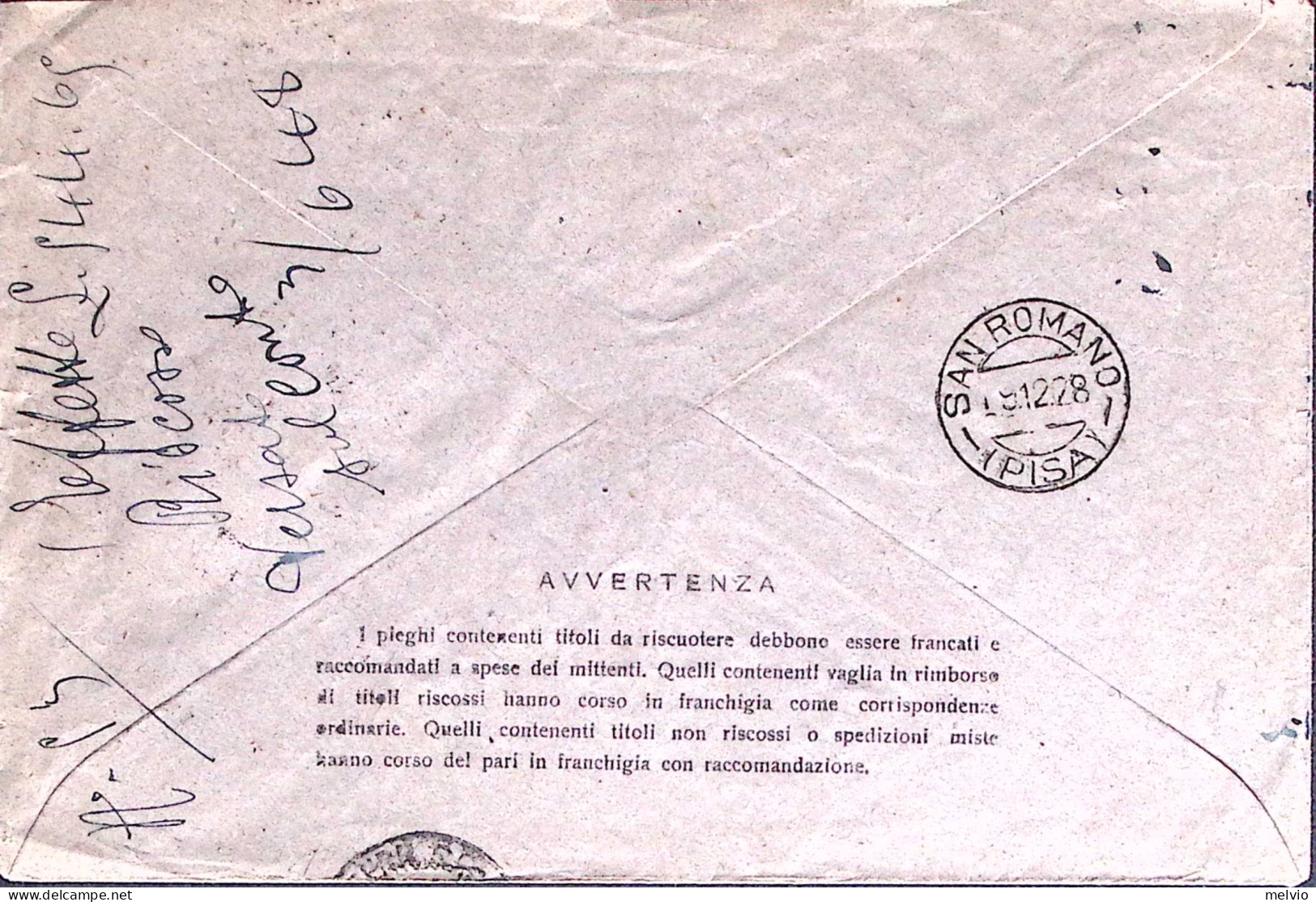 1928-FILIBERTO C.50 E Lire 1,25 Su Busta Servizio Riscossioni Milano (18.12) - Marcofilie