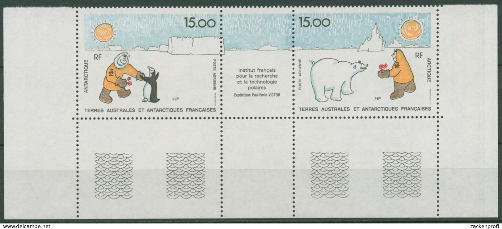 Franz. Antarktis 1991 Forschung U. Technologie 283/84 ZD Postfrisch (C29451) - Unused Stamps