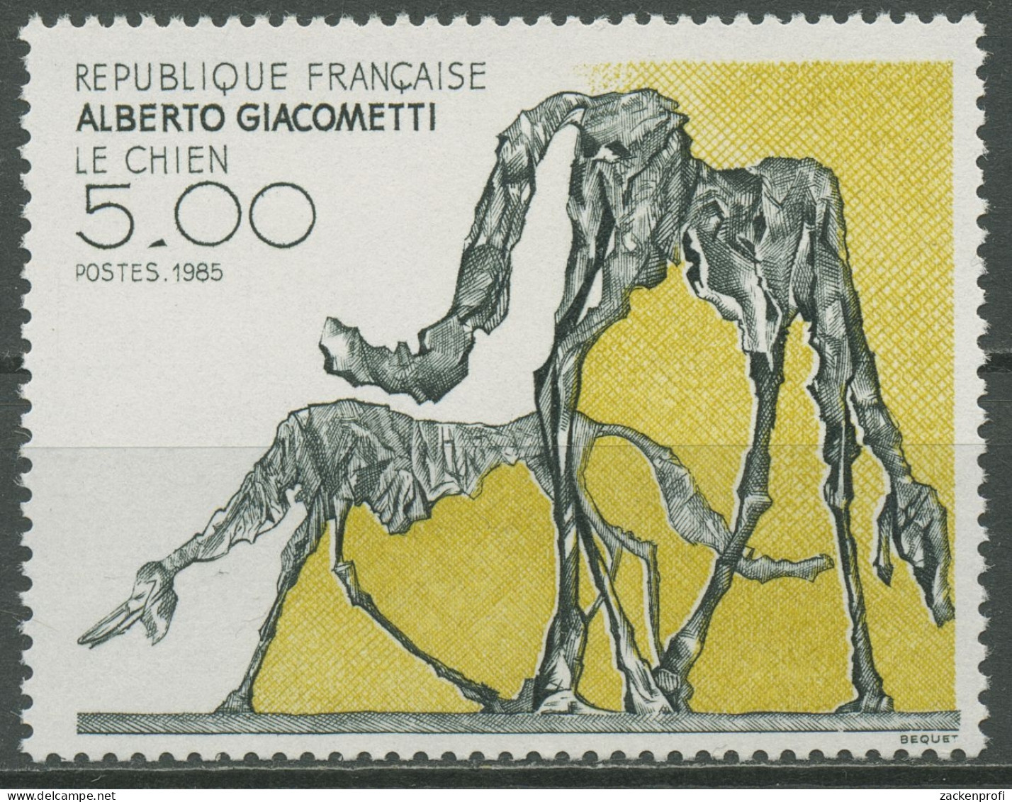 Frankreich 1985 Zeitgenössische Kunst Bronzeskulptur "Der Hund" 2524 Postfrisch - Nuovi