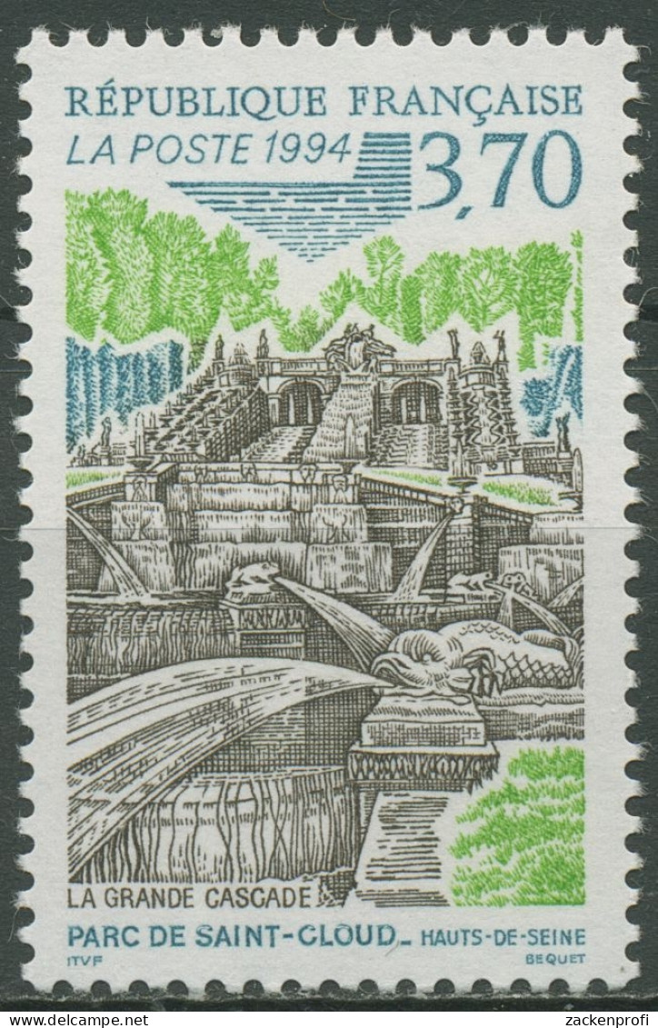 Frankreich 1994 Tourismus Park Von Saint-Cloud Kaskade 3051 Postfrisch - Unused Stamps