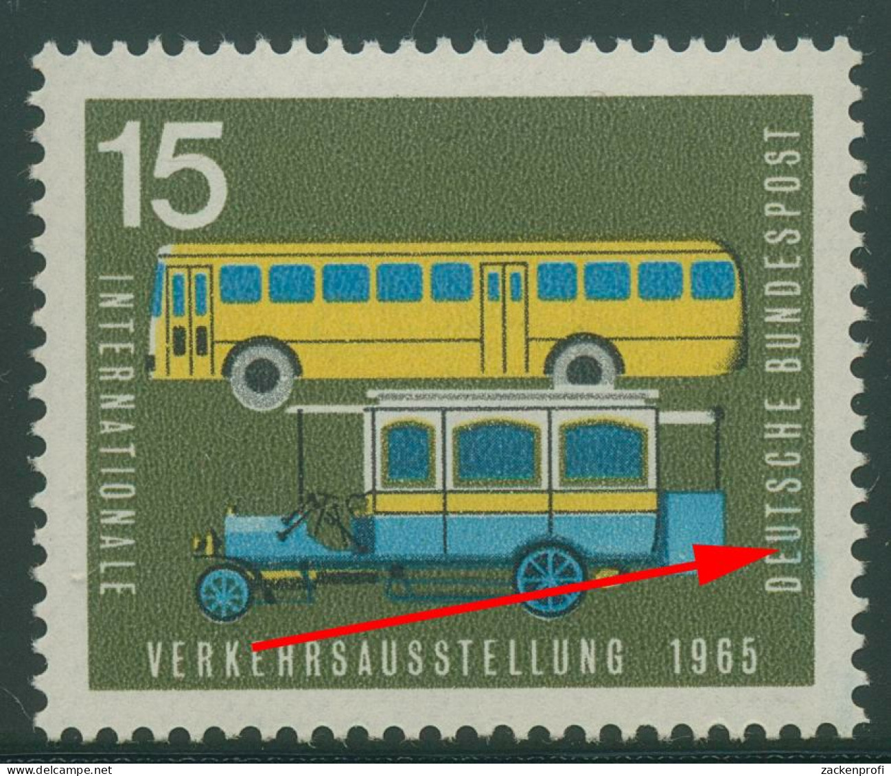 Bund 1965 Int. Verkehrsausstellung Mit Plattenfehler 470 I Postfrisch - Variedades Y Curiosidades