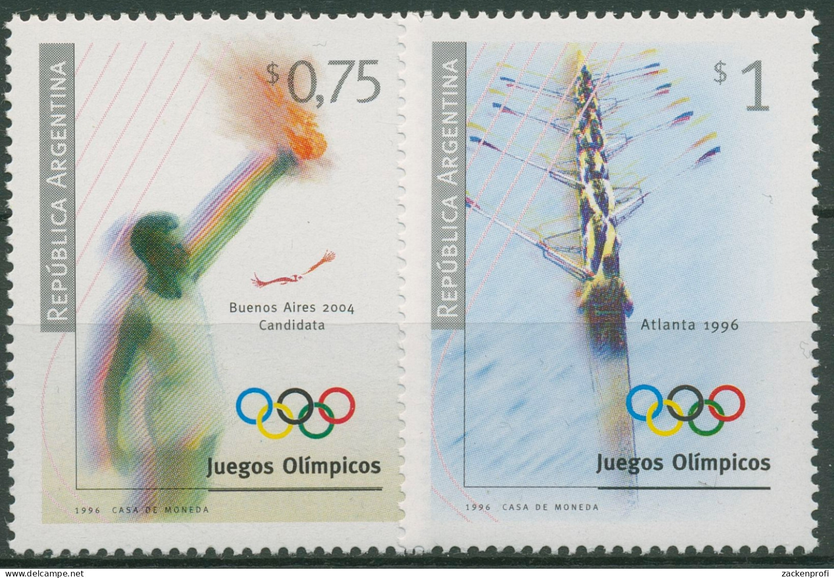 Argentinien 1996 Olympia Sommerspiele Atlanta 2305/06 Postfrisch - Unused Stamps