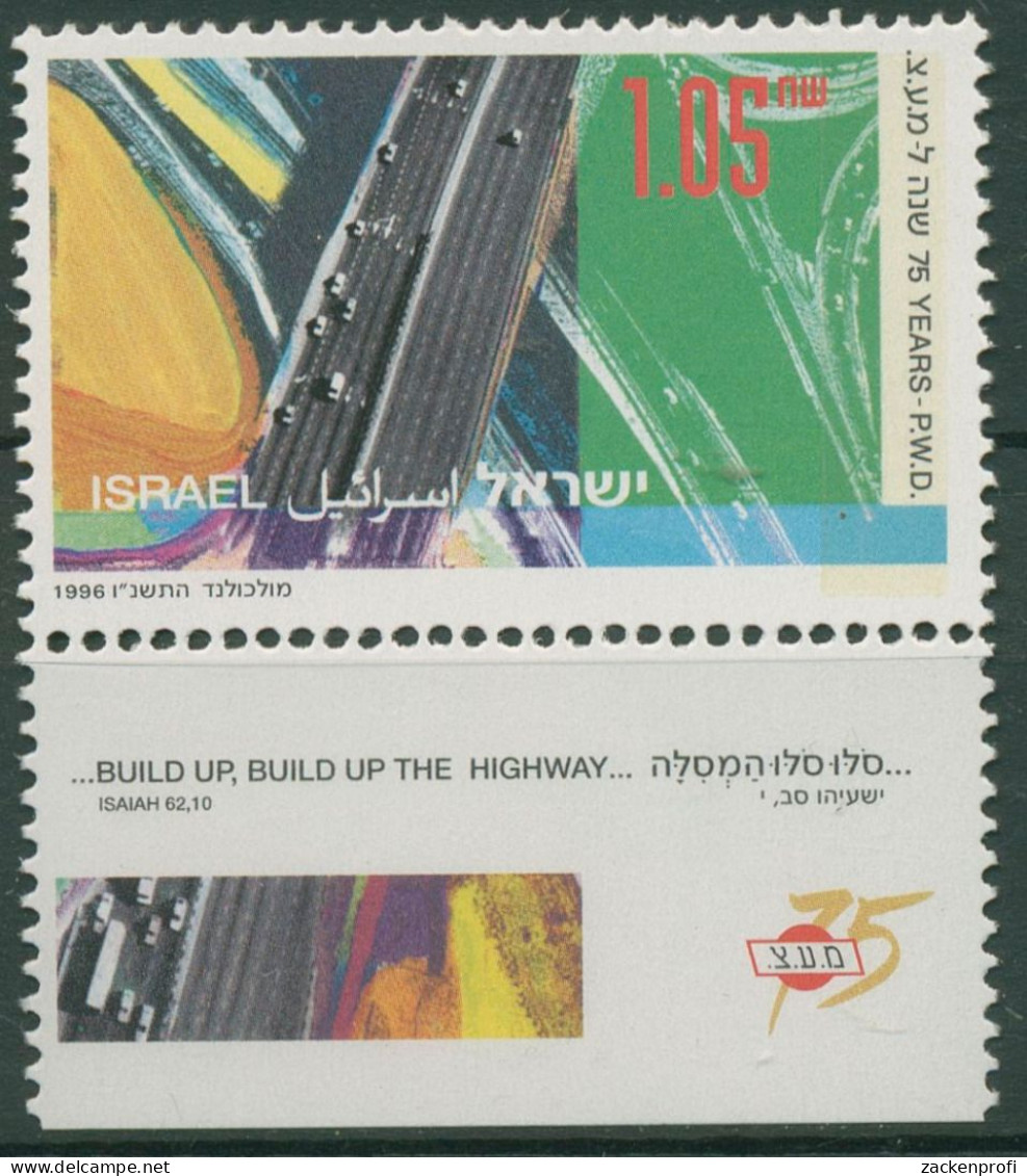 Israel 1996 Bauamt Autobahn 1406 Mit Tab Postfrisch - Unused Stamps (with Tabs)