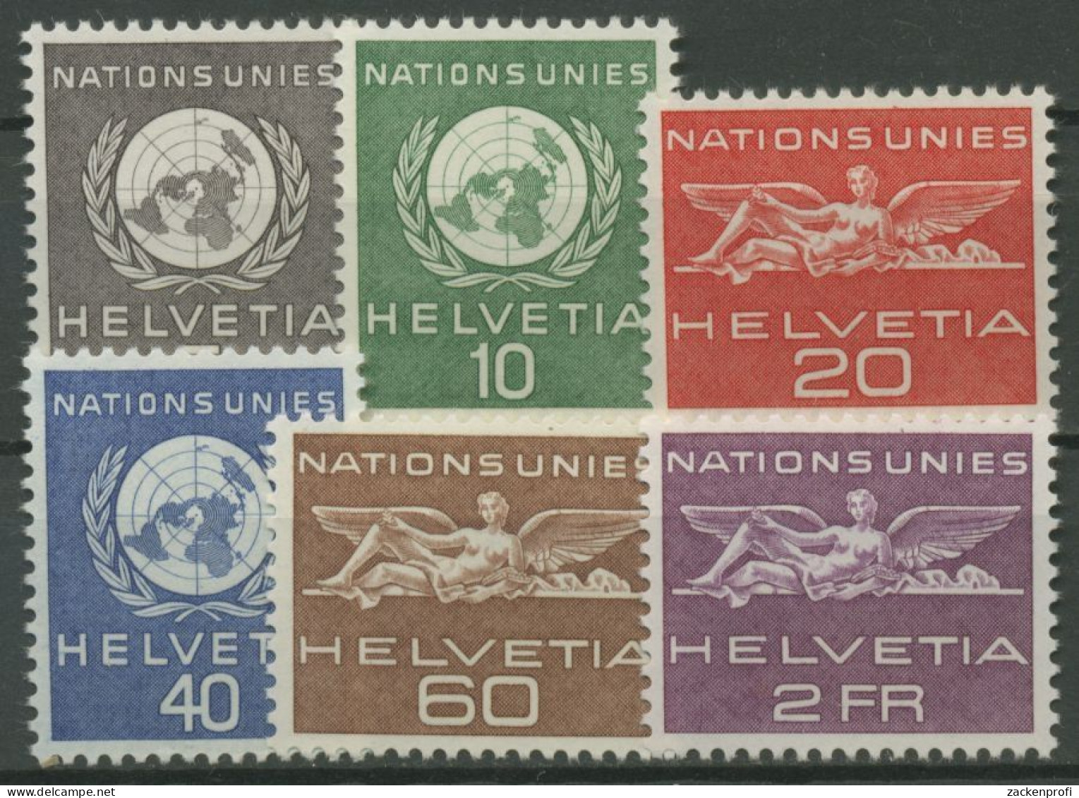 Europ. Amt Der Vereinten Nationen (ONU/UNO) 1955 UNO-Emblem 22/27 Postfrisch - Dienstmarken