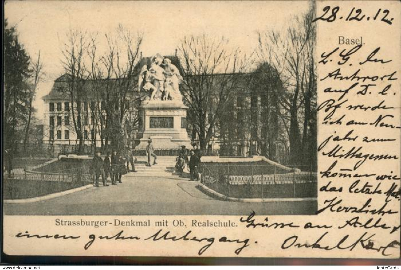 11293913 Basel BS Strassburger Denkmal Ob. Realschule Basel - Other & Unclassified