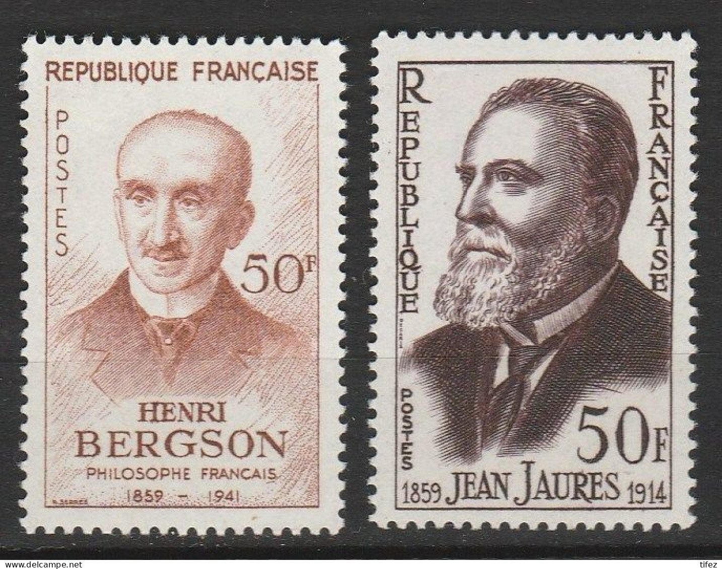 France-N°1217+1225 Neufs**/MNH : Centenaire De Jean Jaurès + Centenaire Du Philosophe Henri Bergson - Ongebruikt