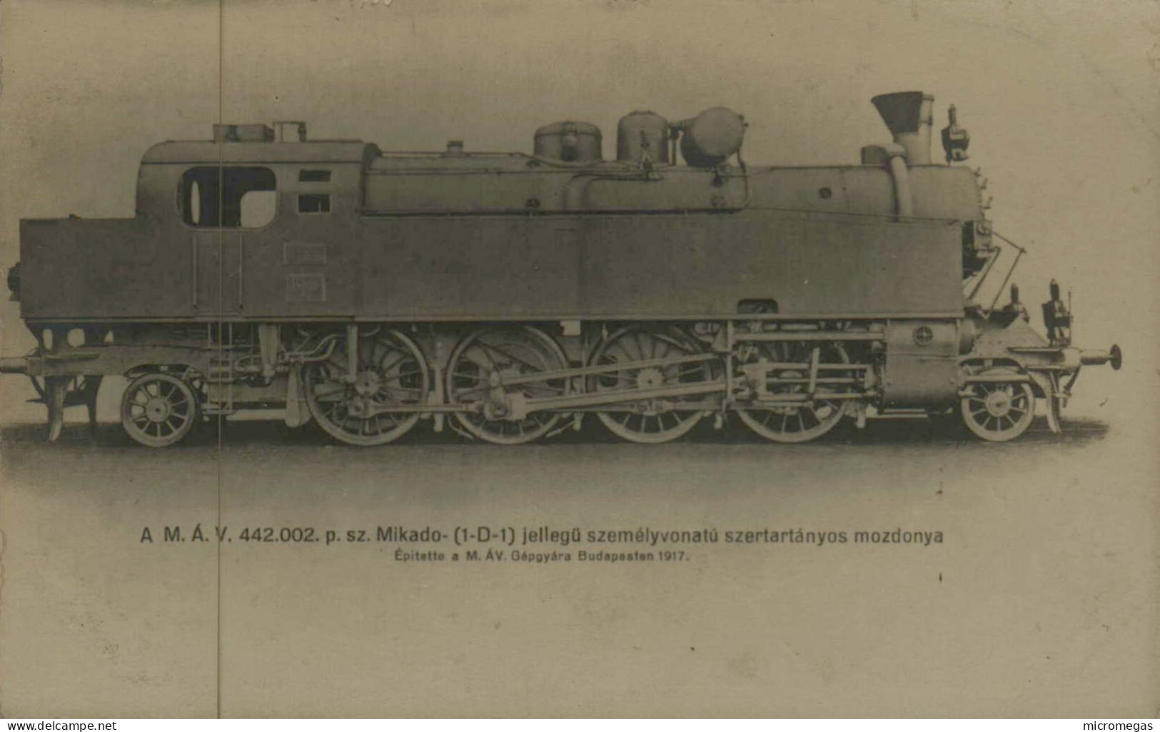 Hongrie - A.M.A.V.442-002 P. Sz. Mikado (1-D-1) - Budapest 1917 - Trains