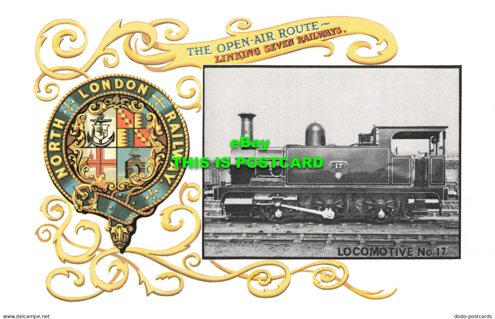 R569677 North London Railway. Open Air Route. Locomotive No. 17. Dalkeith No. 90 - Andere & Zonder Classificatie