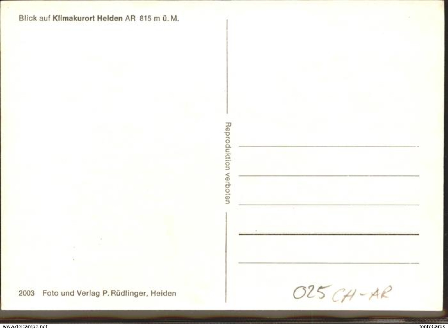 11293250 Heiden AR Klimakurort Heiden - Andere & Zonder Classificatie