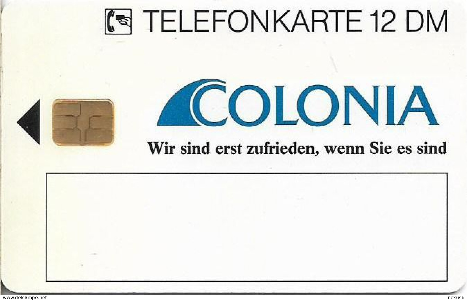 Germany - Colonia Versicherung 2 – Regen - O 0303B - 09.1993, 12DM, 3.000ex, Mint - O-Serie : Serie Clienti Esclusi Dal Servizio Delle Collezioni