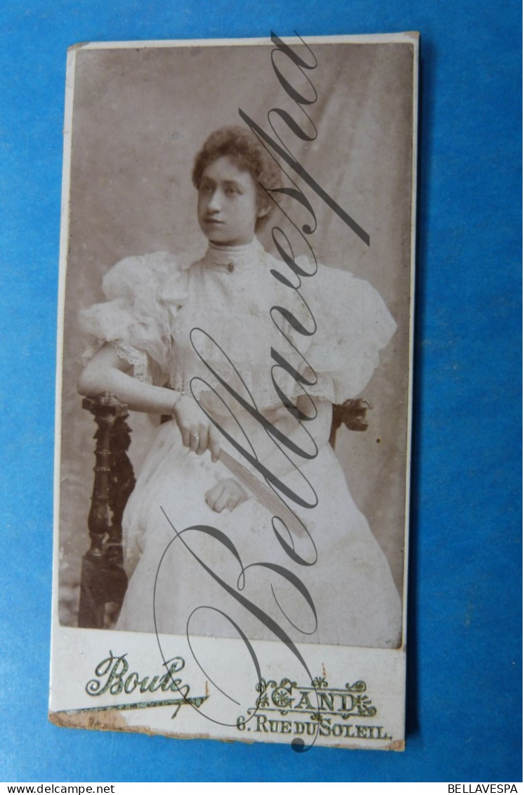 C.D.V. Carte De Visite. Atelier Portret  Studio BOUTE Gent  Jeanne De Beer En Edgard Lagnange Lagrange Lagnanje - Berühmtheiten