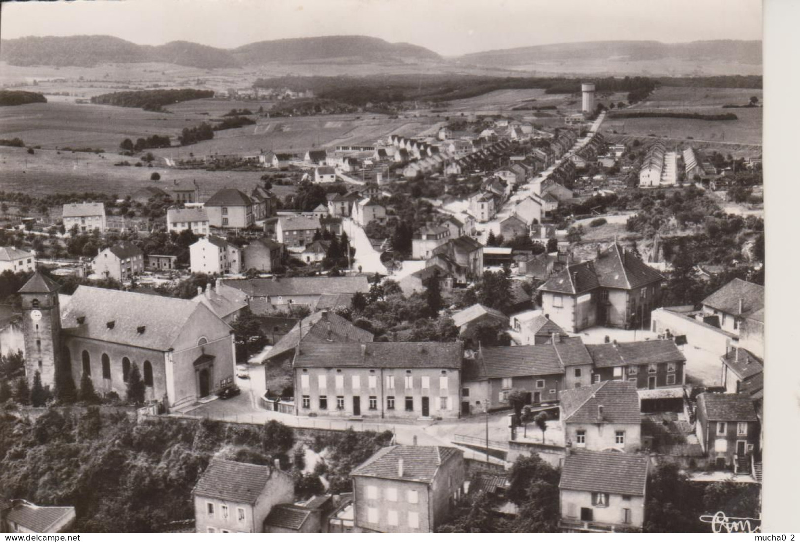 57 - HETTANGE GRANDE - VUE AERIENNE - 1er PLAN EGLISE ET ECOLE DES SOEURS - Other & Unclassified