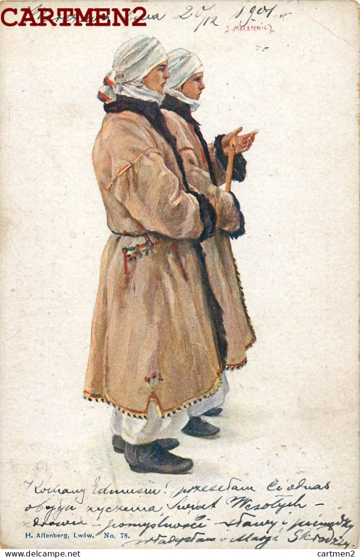 POLAND POLSKA POLOGNE VARSOVIE WARZSAWA LWOW ILLUSTRATOR COSTUME ETHNIC ETHNOLOGIE RUSSIE RUSSIA 1900 - Polen