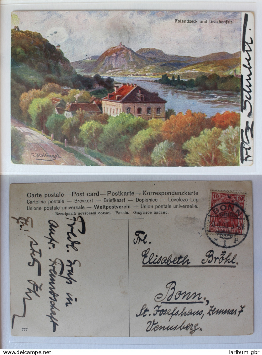 AK Rolandseck Mit Drachenfels 1903 Gebraucht #PA646 - Andere & Zonder Classificatie