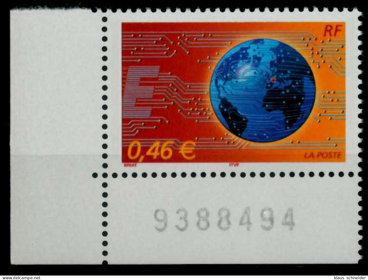 FRANKREICH 2002 Nr 3670Iy Postfrisch ECKE-ULI X8361A6 - Ongebruikt