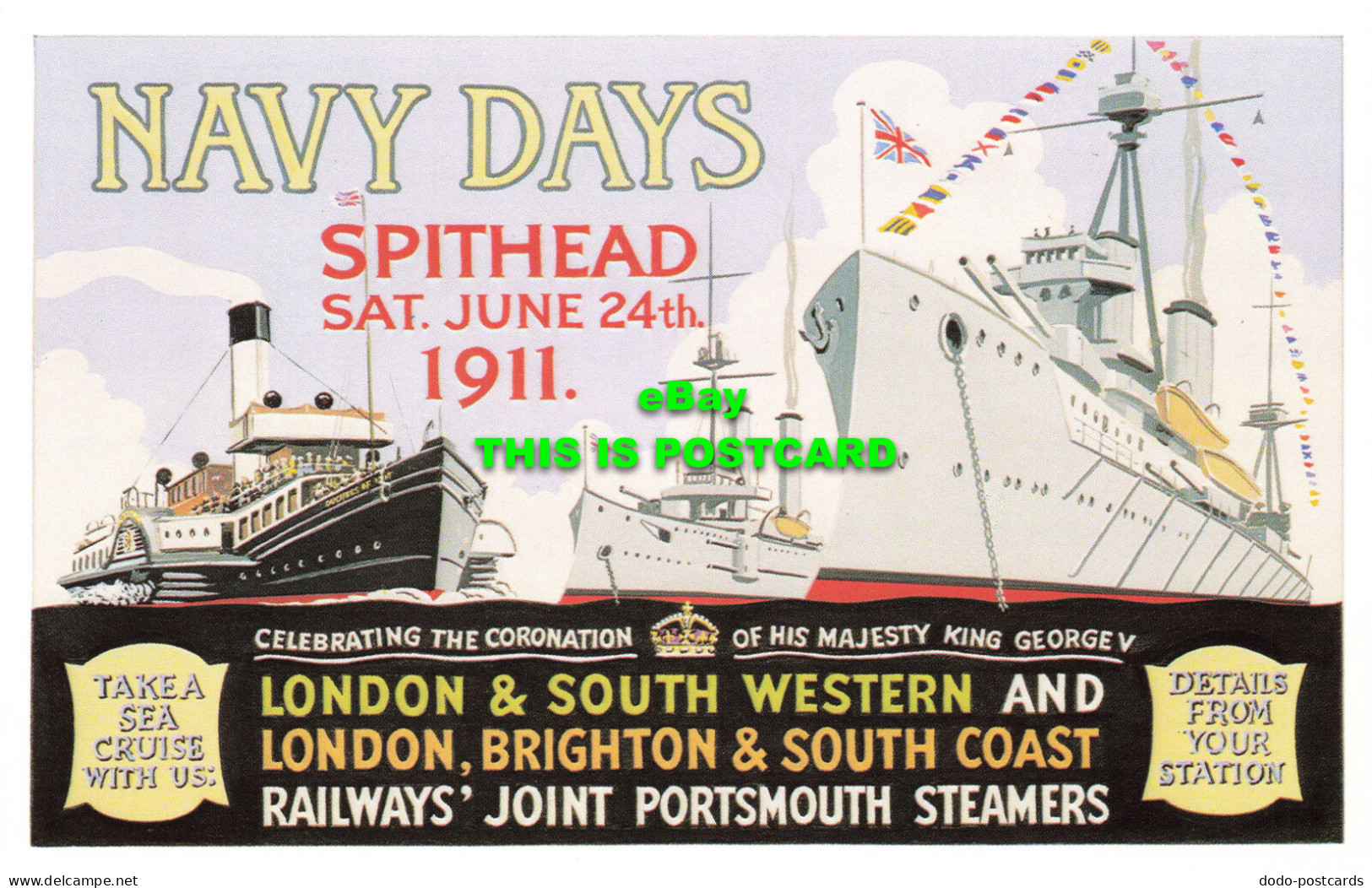 R569703 Navy Days. Spithead. 1911. London And South Western And London. Brighton - Autres & Non Classés