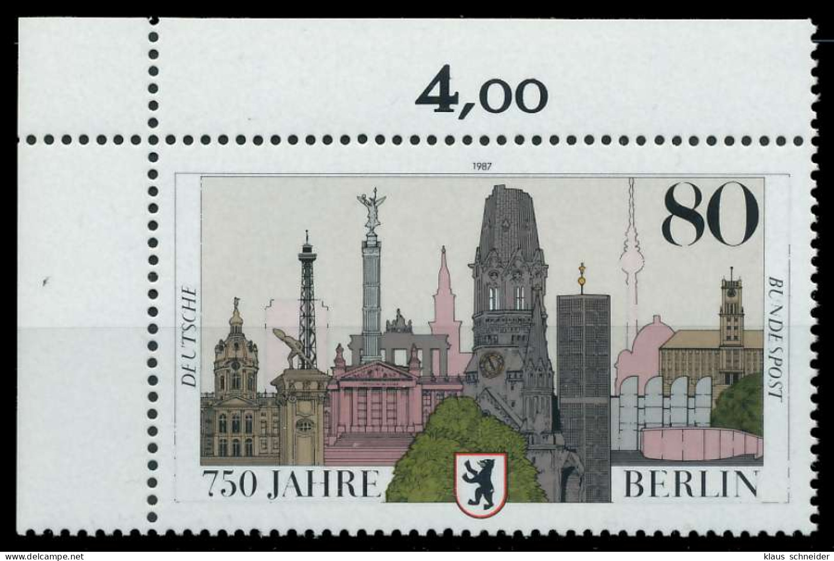 BRD 1987 Nr 1306 Postfrisch ECKE-OLI X858F1A - Unused Stamps
