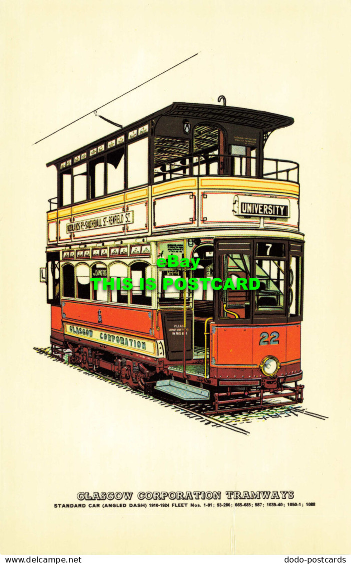 R569812 Glasgow Corporation Tramways. Standard Car. Tramcyclopaedia. No. 17. Pre - Wereld