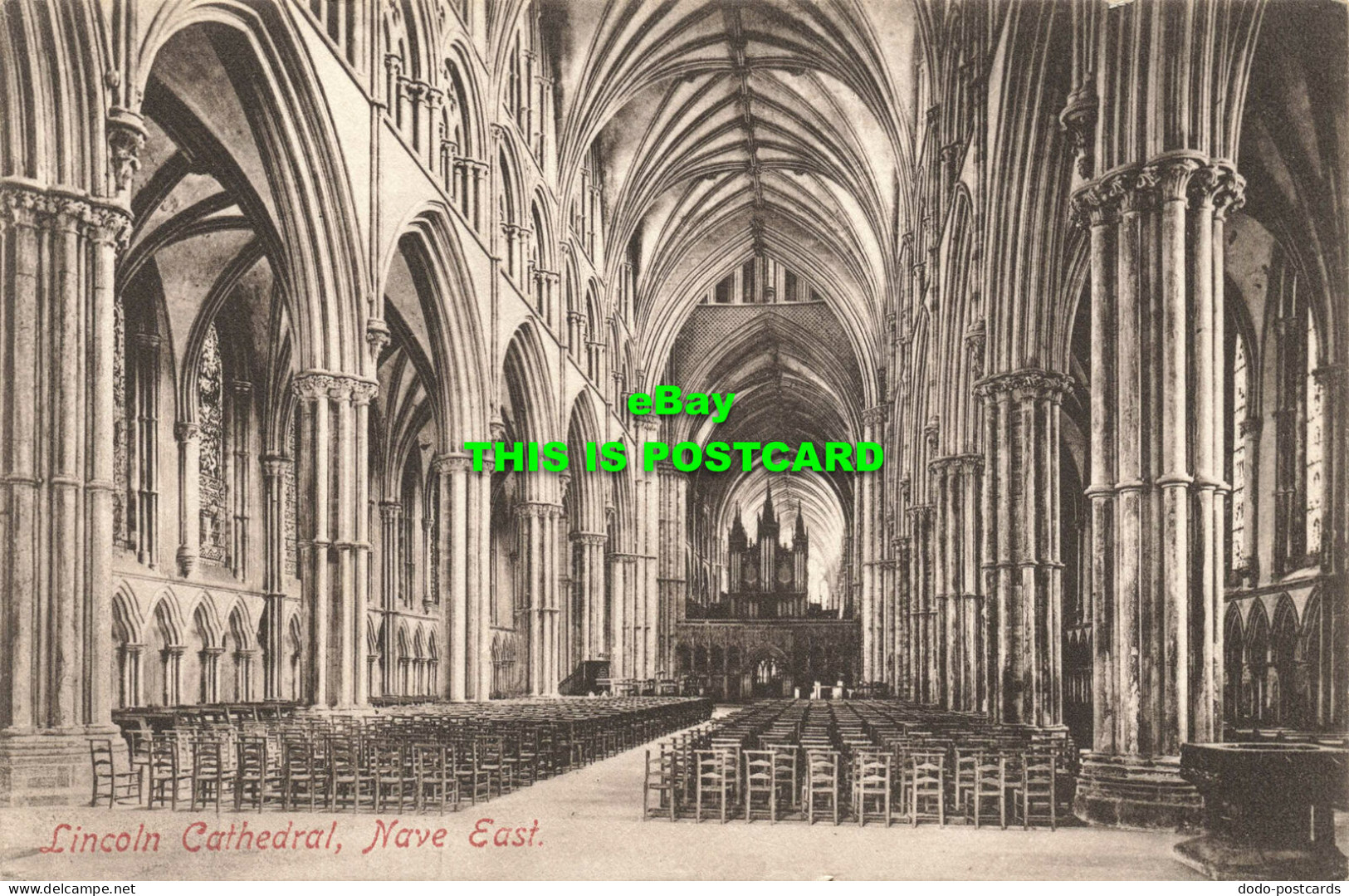 R583041 Lincoln Cathedral. Nave East. F. Frith. Series No. 25636 - Monde