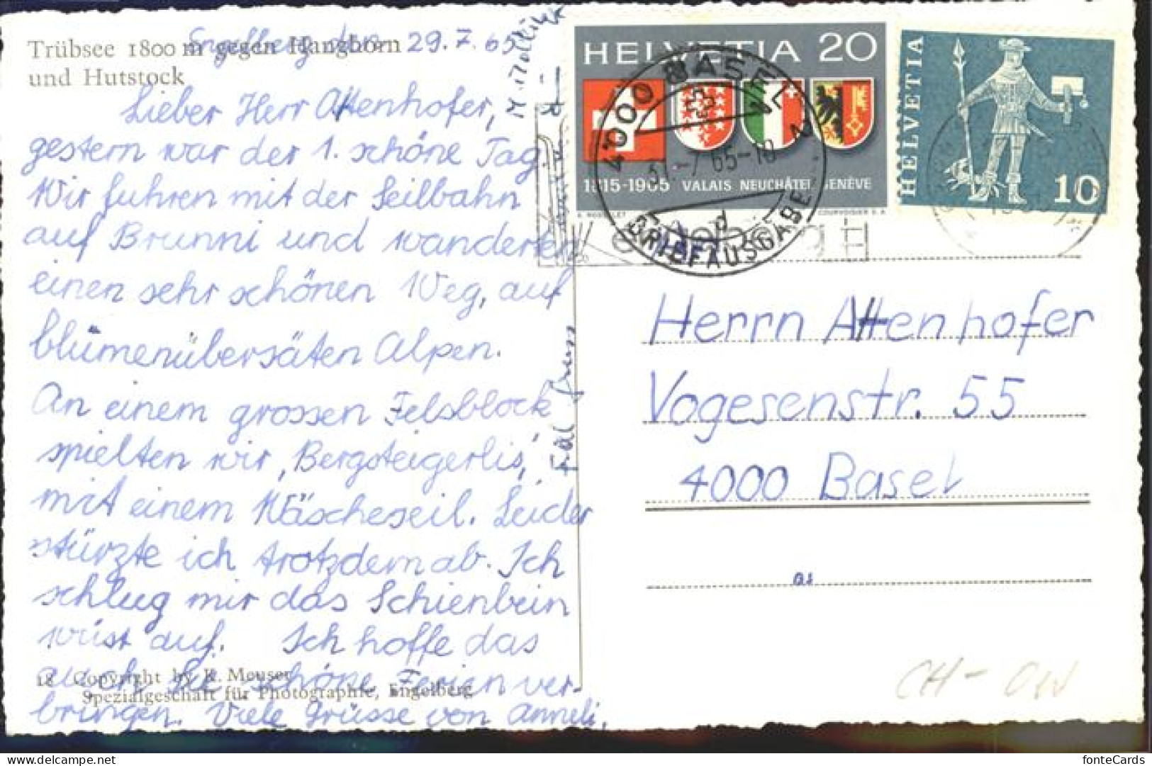 11281971 Truebsee OW Hutstock Engelberg - Autres & Non Classés