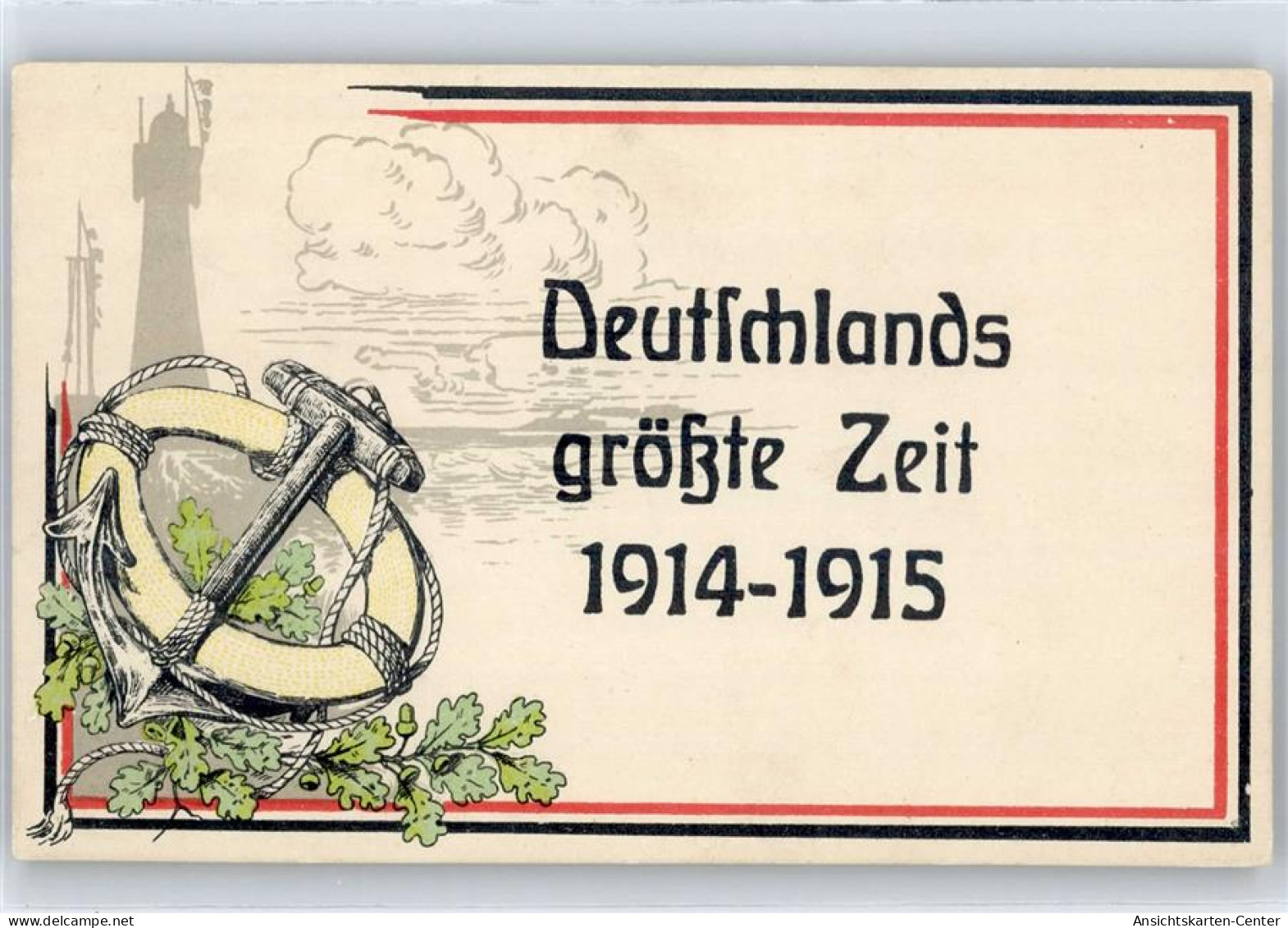 50949811 - Leuchtturm , Spruch , Praegedruck - War 1914-18