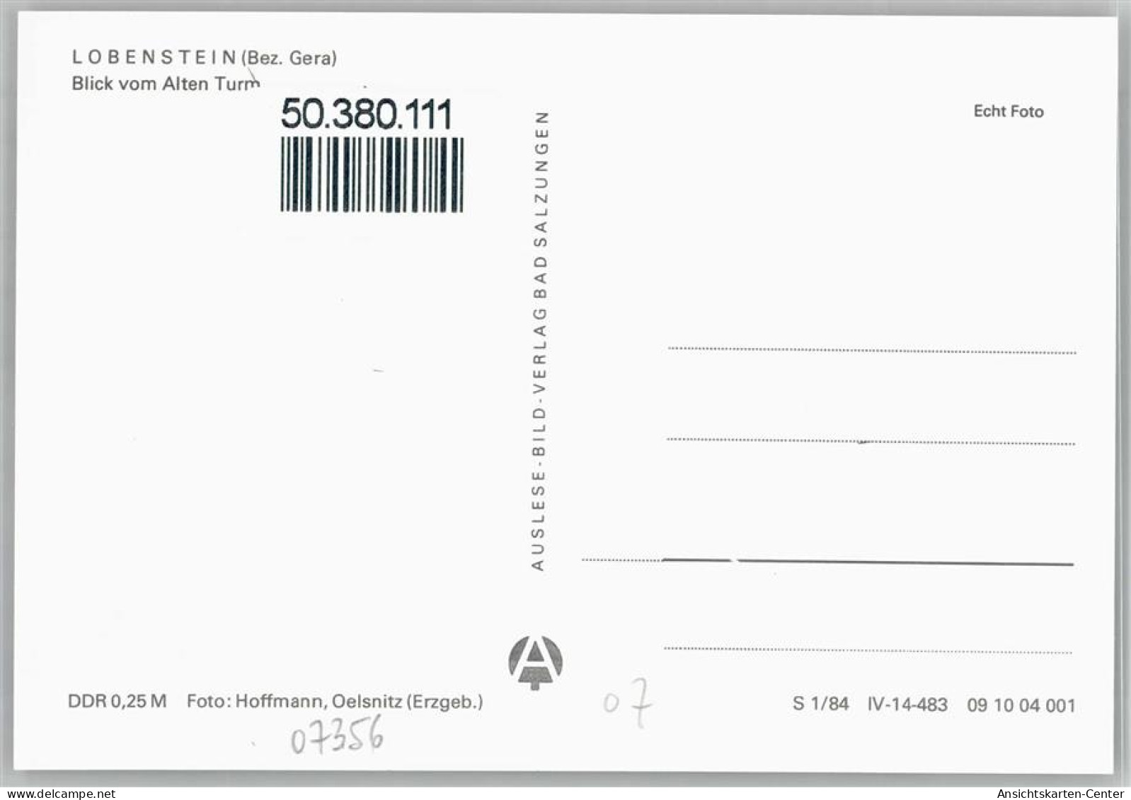 50380111 - Lobenstein , Thuer - Andere & Zonder Classificatie