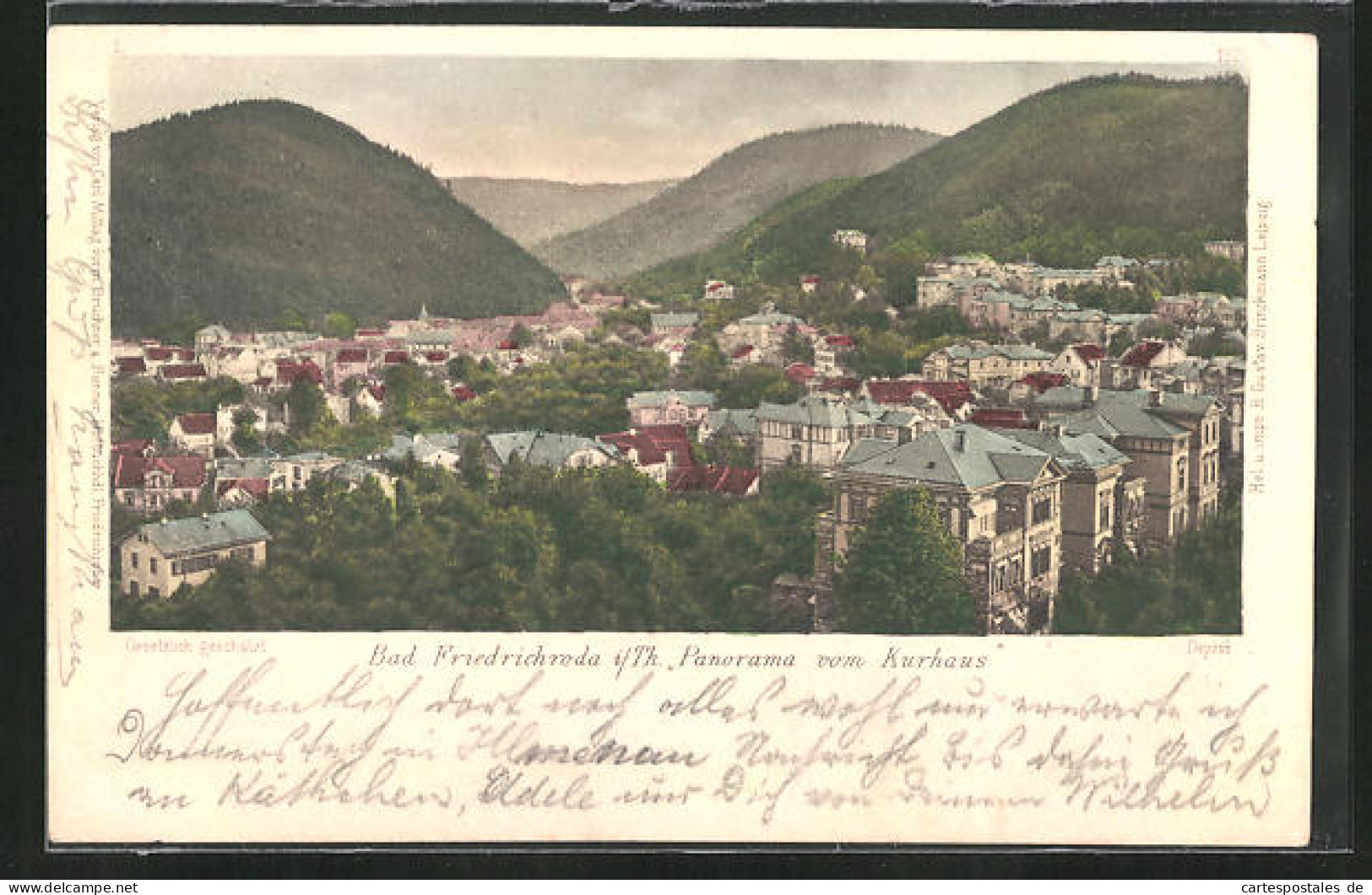 AK Bad Friedrichroda /Thür., Panorama Vom Kurhaus  - Friedrichroda