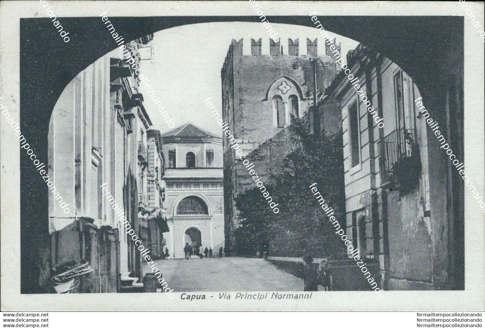 Bf371 Cartolina Capua Via Principe Normanni 1937 Provincia Di Caserta - Caserta