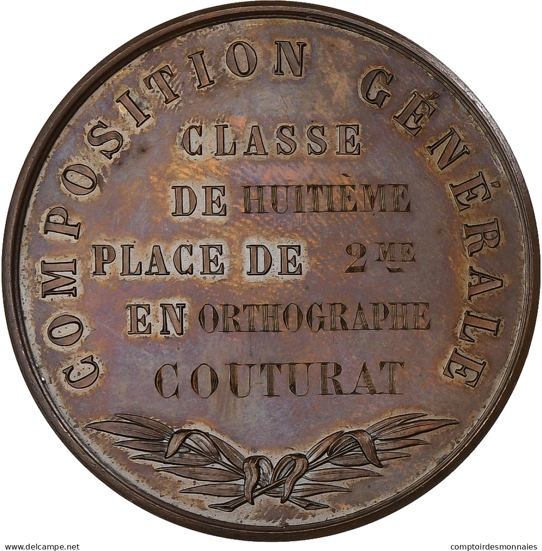 France, Médaille, Université De France, Lycée Fontanes, Cuivre, SPL - Autres & Non Classés