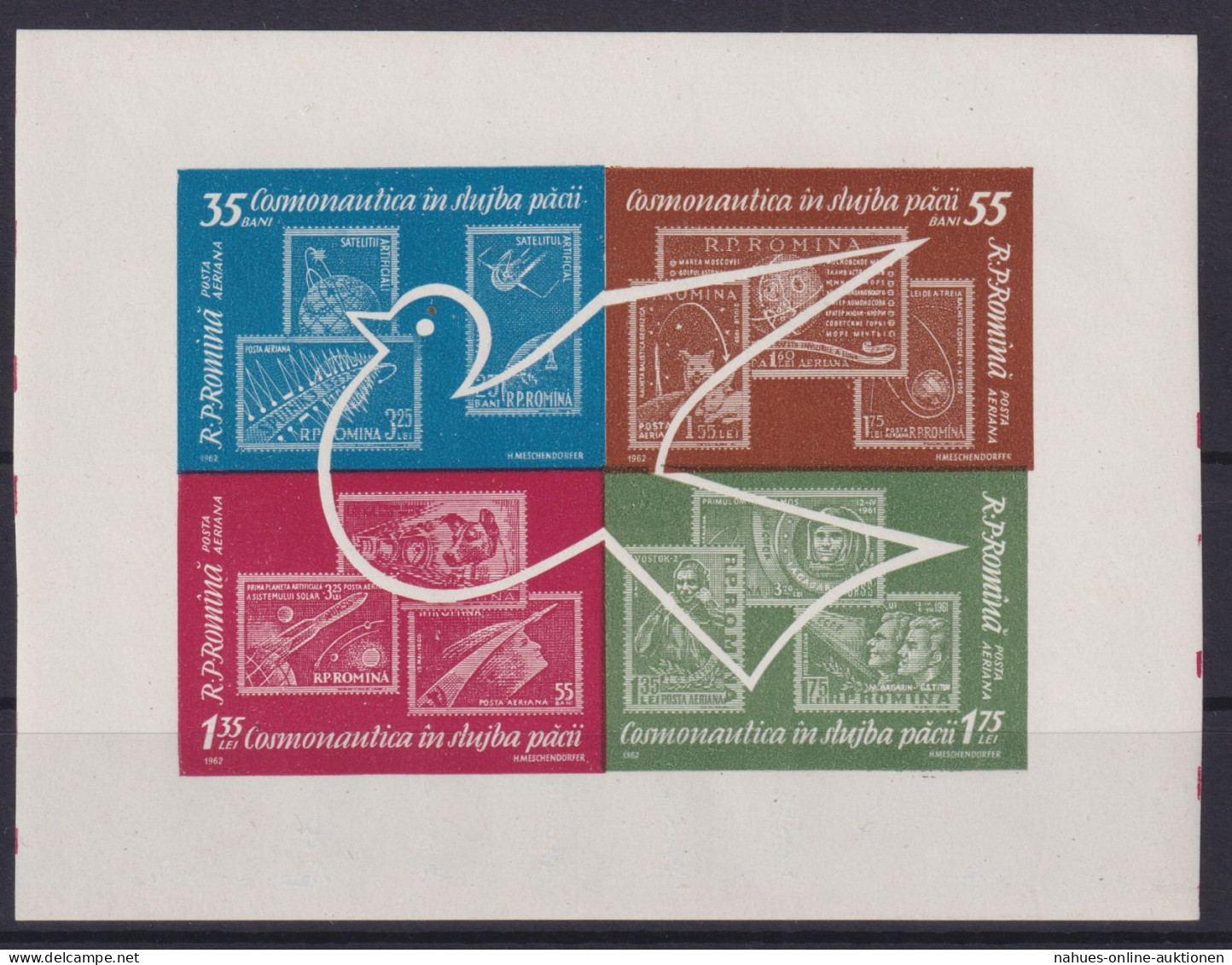 Flugpost Rumänien Block 53 Weltraumforschung Ausgabe 1962 Luxus Postfrisch MNH - Covers & Documents