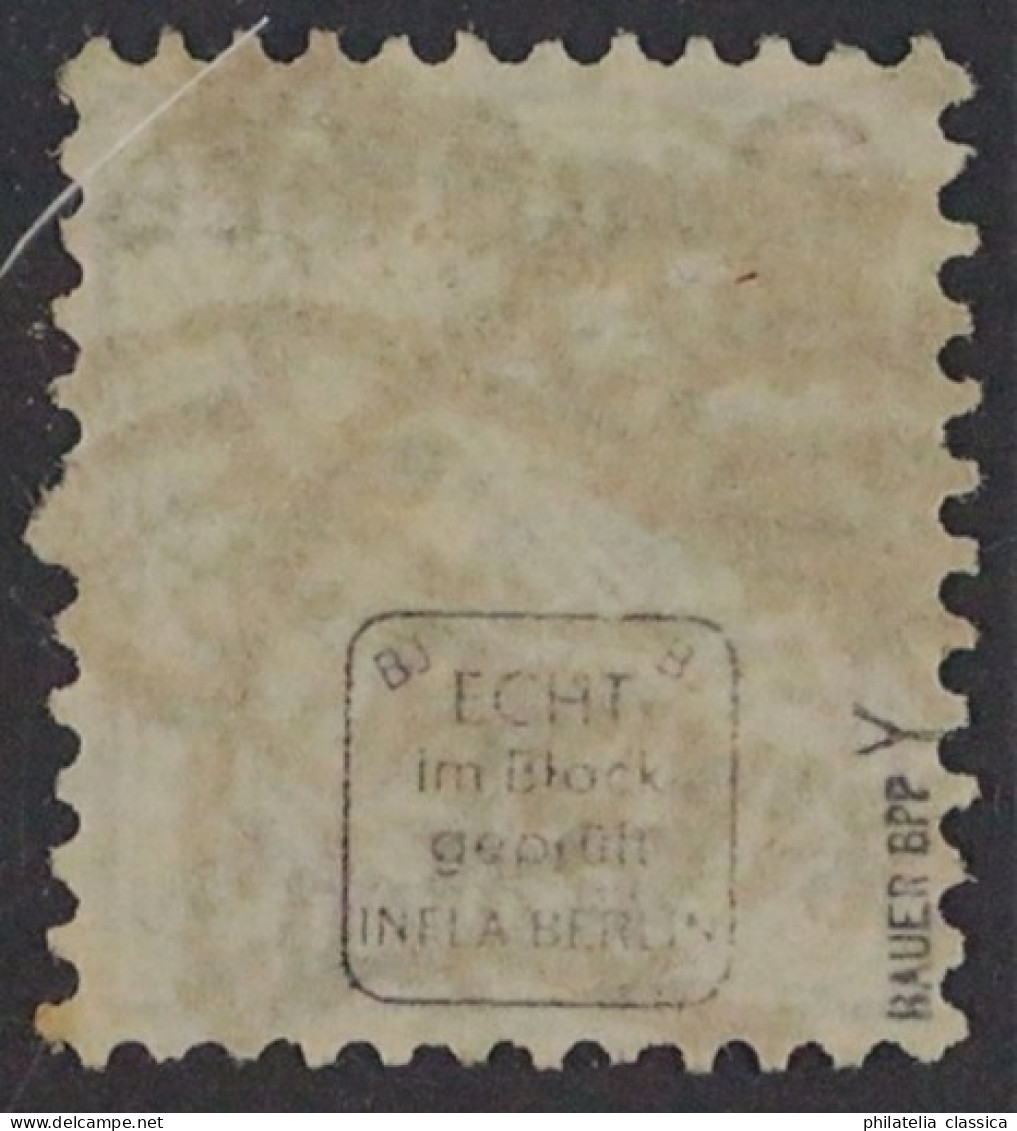 Dienstmarke  60 Y,  20 Pfg. Wz. RINGE, Sauber Gestempelt, Geprüft KW 400,- € - 1922-1923 Lokalausgaben