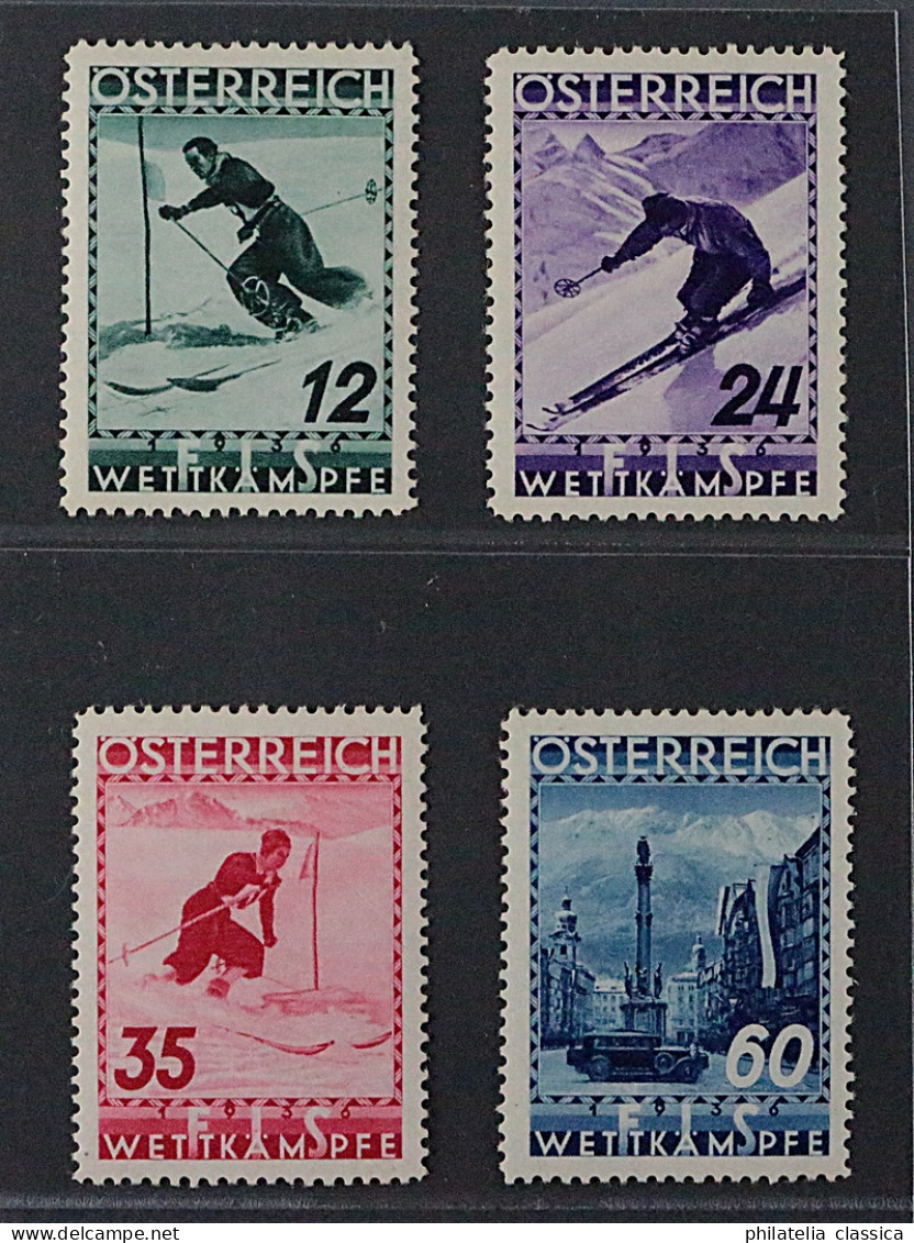 Österreich  623-26 **  FIS Skiwettkämpfe 1936, Postfrischer Topsatz, KW 180,- € - Unused Stamps