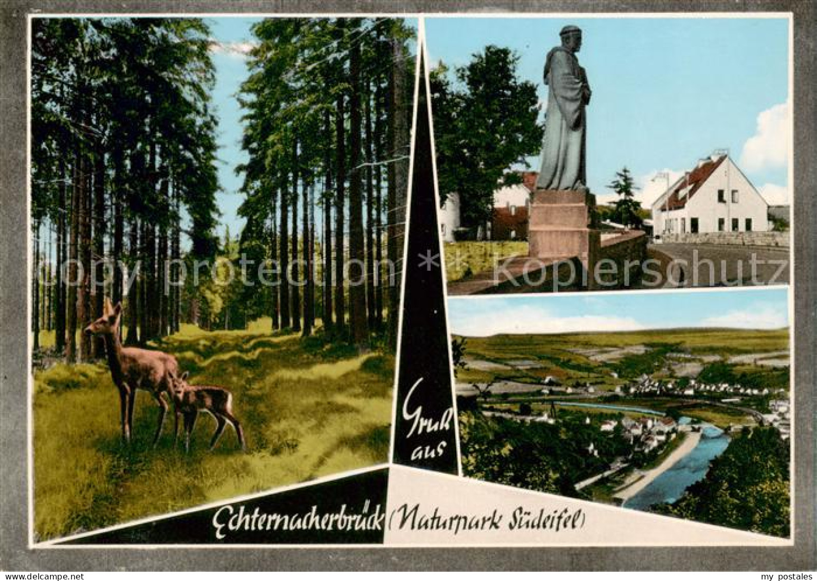 73866358 Echternacherbrueck Panorama Denkmal Waldpartie Rehe Echternacherbrueck - Other & Unclassified