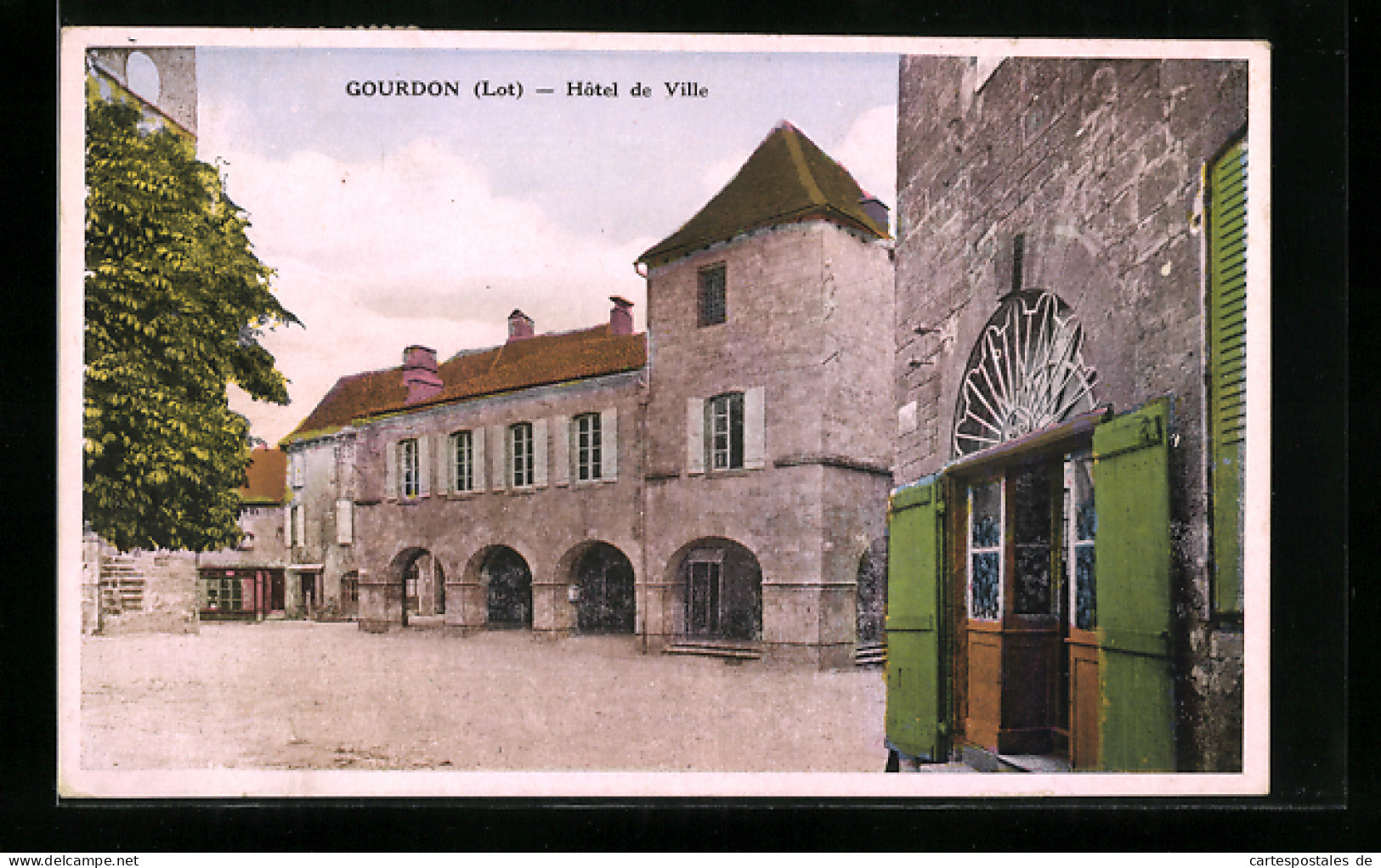 CPA Gourdon, Hôtel de Ville 