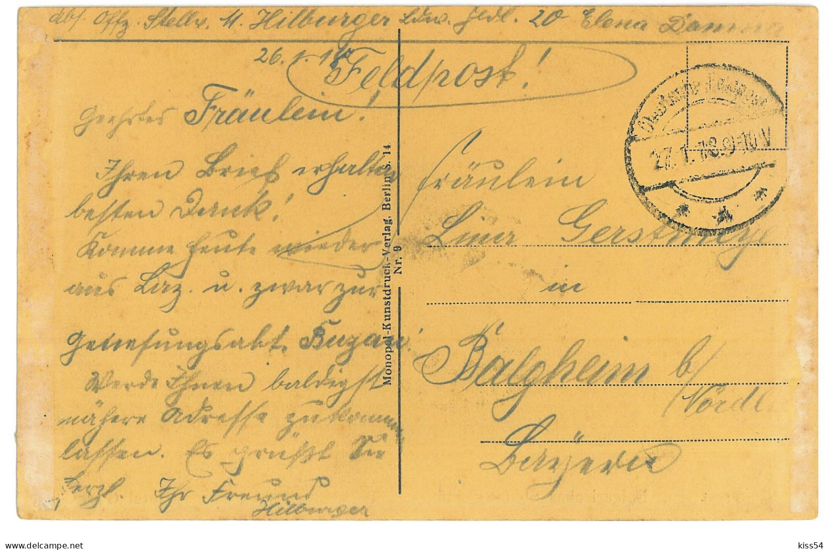 RO 91 - 21222 BUCURESTI, Hotel Capsa, Romania - old postcard, CENSOR - used - 1918
